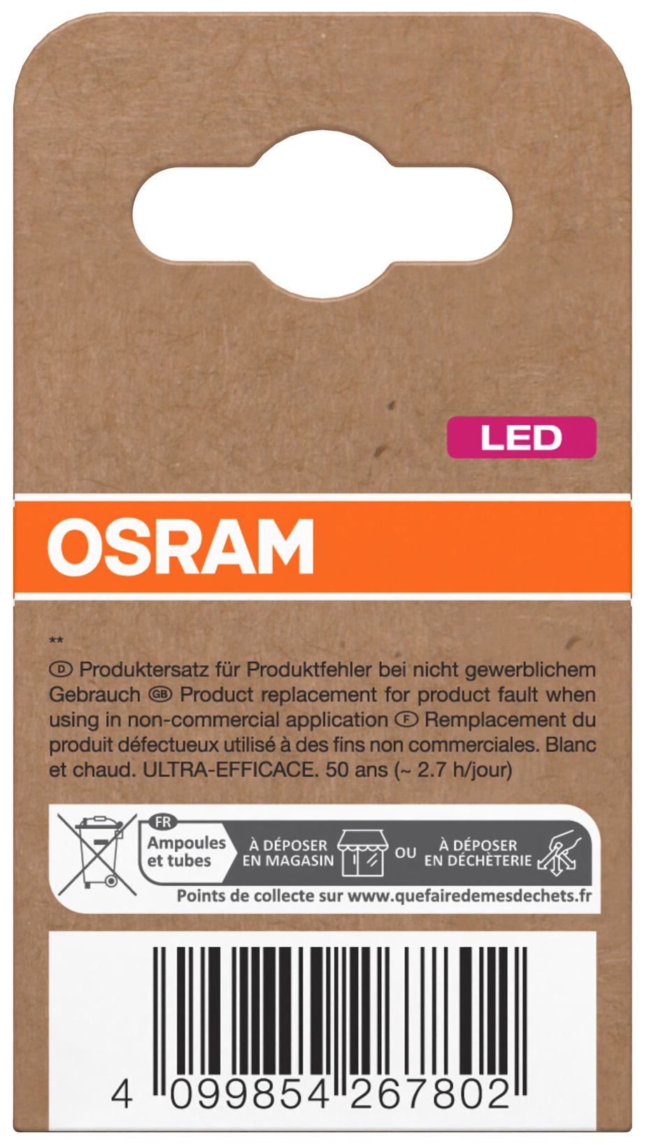 OSRAM LED-Reflektorlampe, GU10, 3,3 W, 2700 K, EEK: A, 600 lm, warmweiß