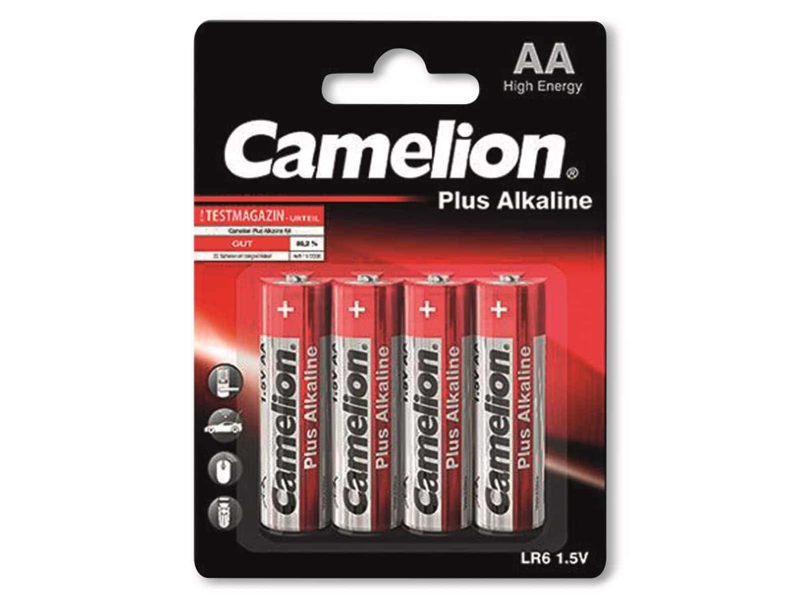 CAMELION Mignon-Batterie, Plus-Alkaline, LR6, 4 Stück