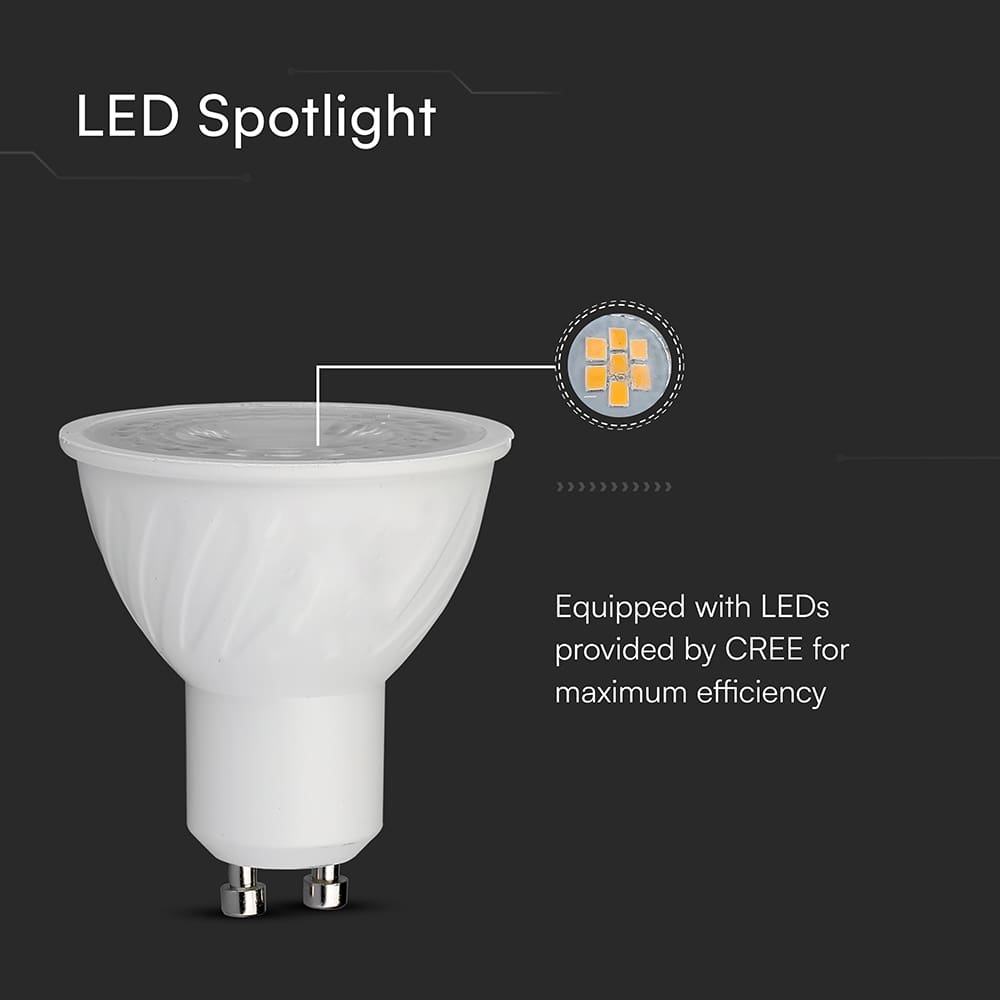 V-TAC LED-Lampe VT-211966, 6W, EEK: F, 445lm, 4000 K, PAR16, GU10, 38°, dimmbar