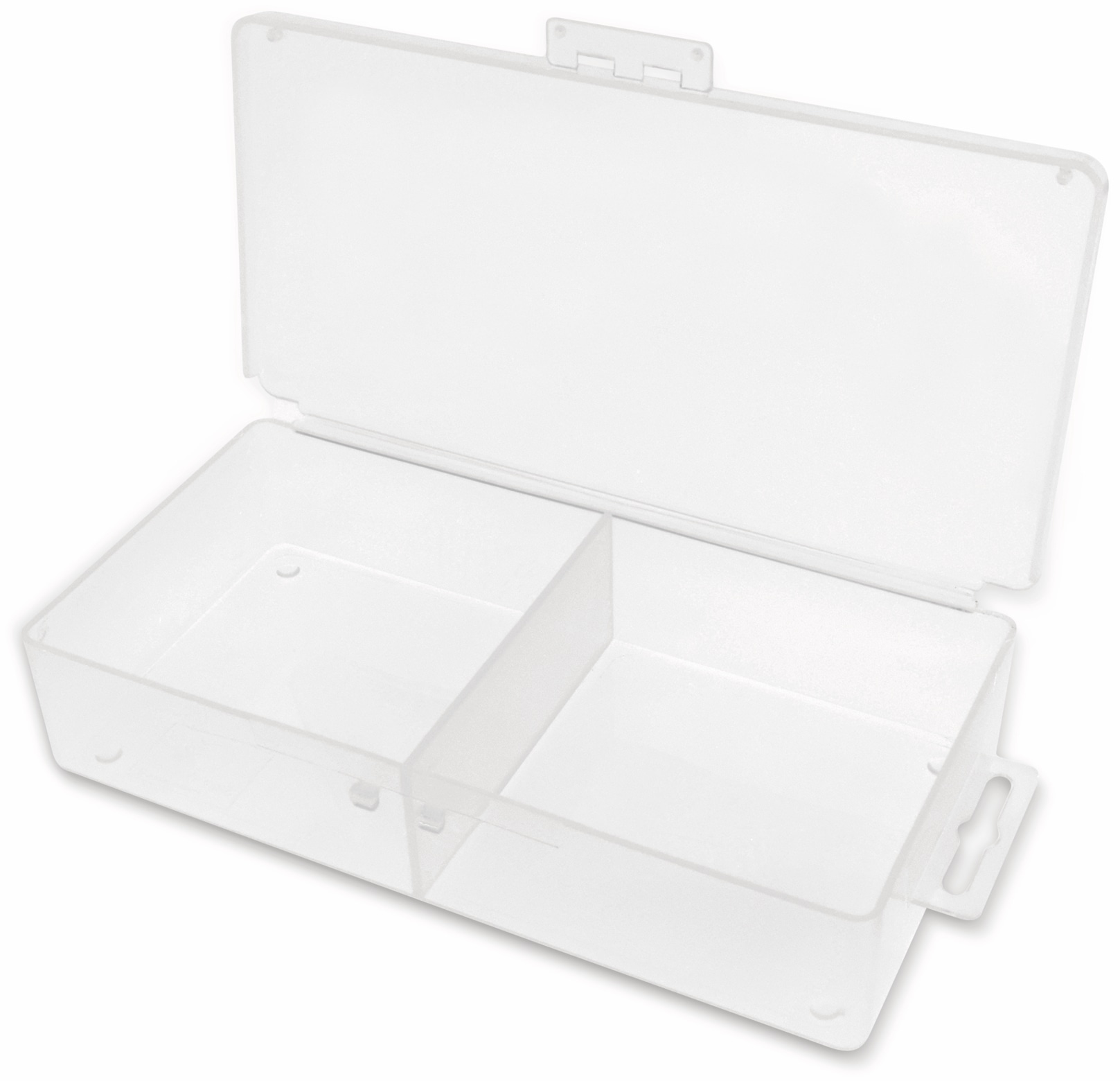 Sortimentsbox, 173x86x35, 2 Fächer, PP, transparent Sortimentsbox, 173x86x35, 2 Fächer, PP, transparent