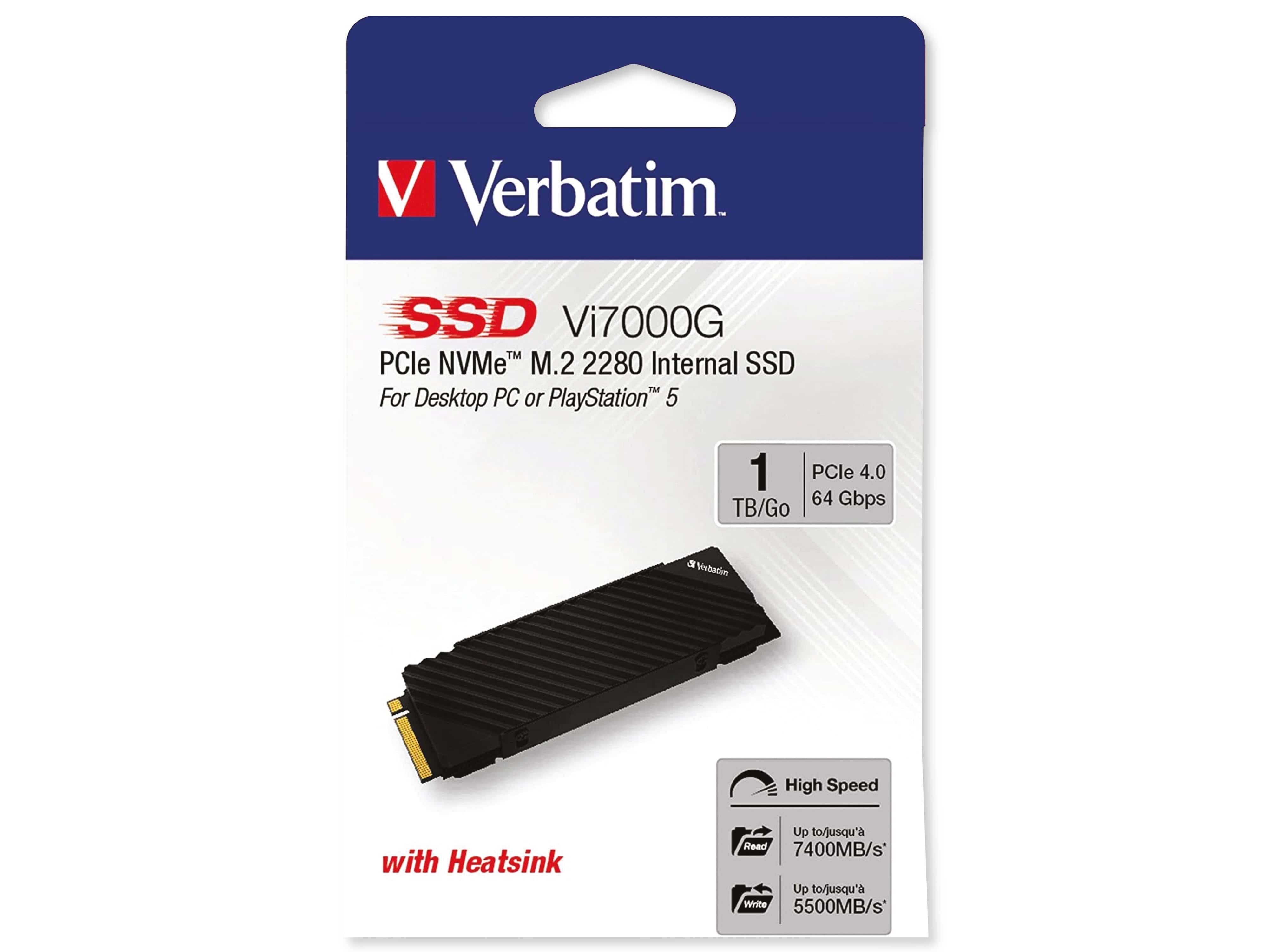 VERBATIM M.2 2280 SSD Vi7000G, PCIe 4.0, 1TB