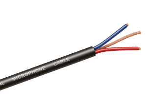 Mikrofonkabel, 2-polig, 50 m, schwarz Mikrofonkabel, 2-polig, 50 m, schwarz