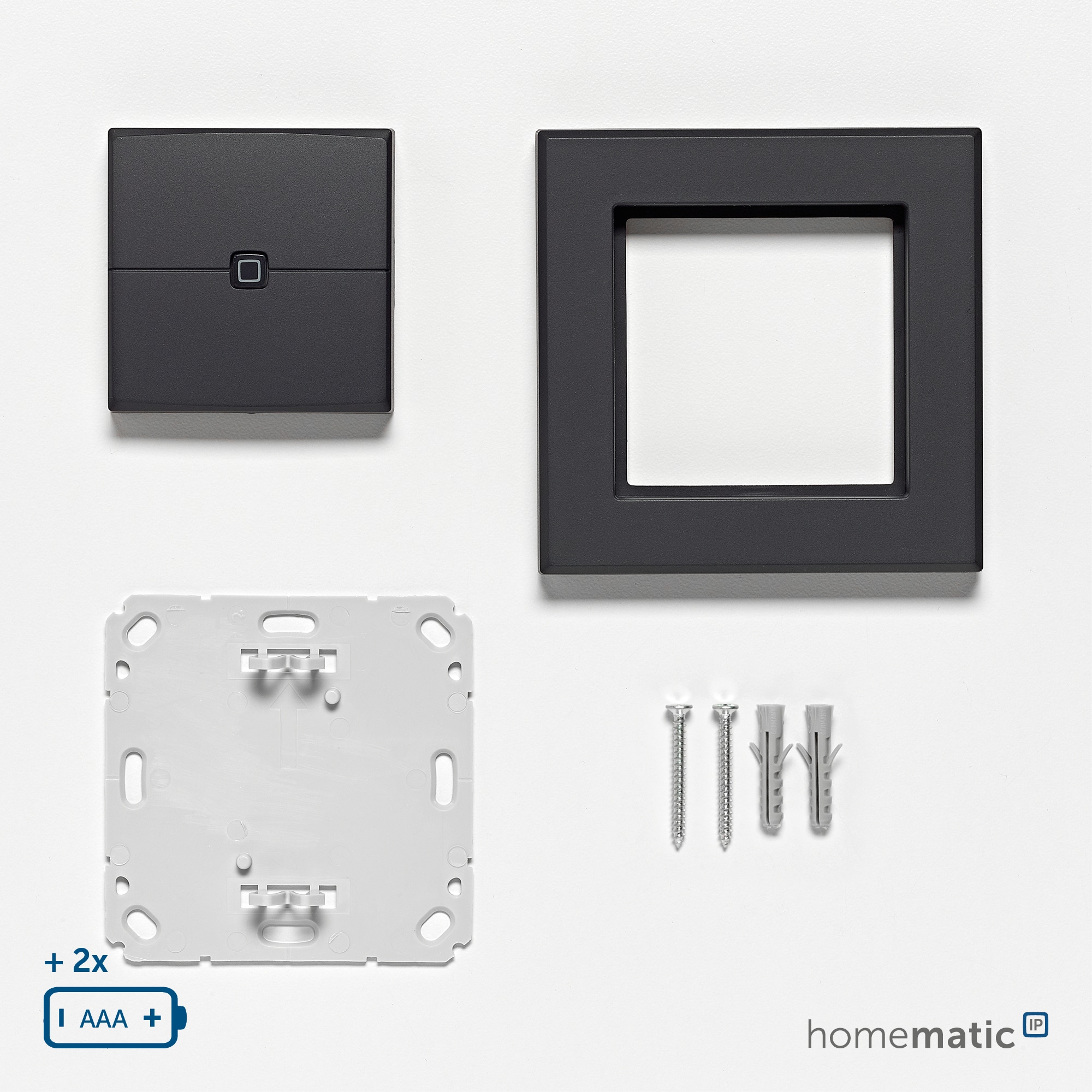 HOMEMATIC IP 161869A0 Wandtaster 2-fach anthrazit