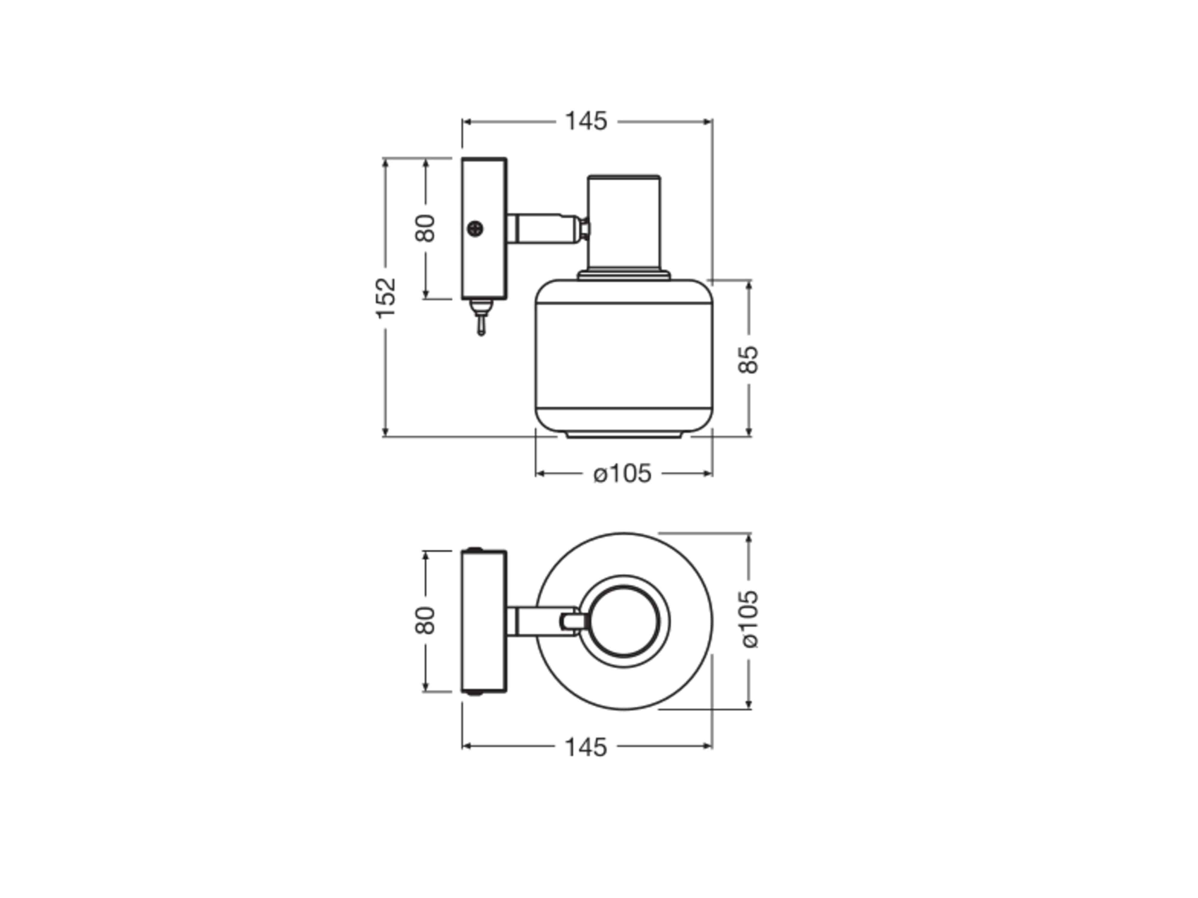 OSRAM Deckenanbau-Leuchte, E14, 2,8 W, 2700 K, 250 lm, IP20, goldenes Wabengitter, dimmbar