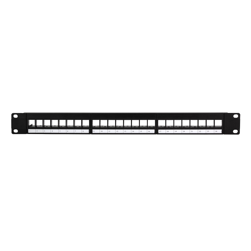 LOGILINK Patchpanel NK4065, 19", 24 Keystone-Module, schwarz