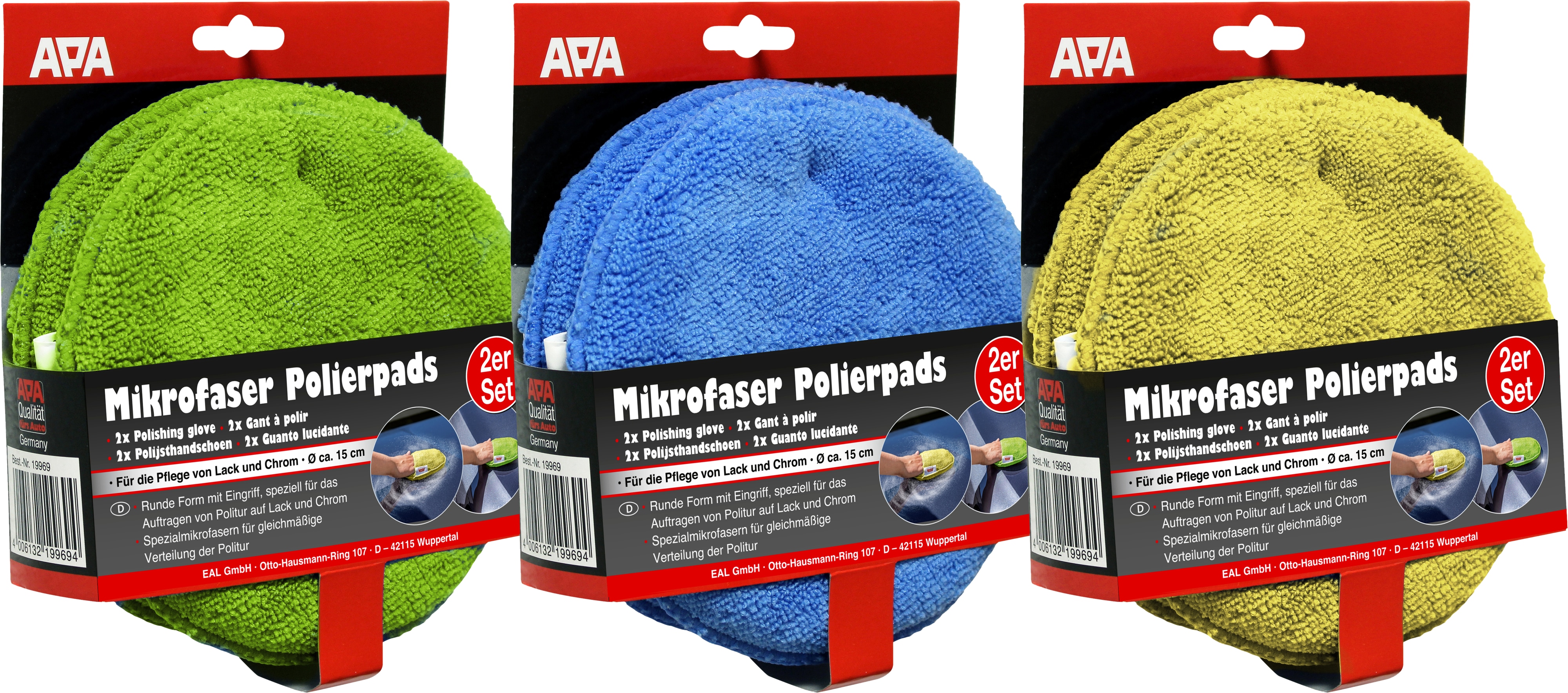 APA Mikrofaser Polierpads, 19969, 2er-Set APA Mikrofaser Polierpads, 19969, 2er-Set
