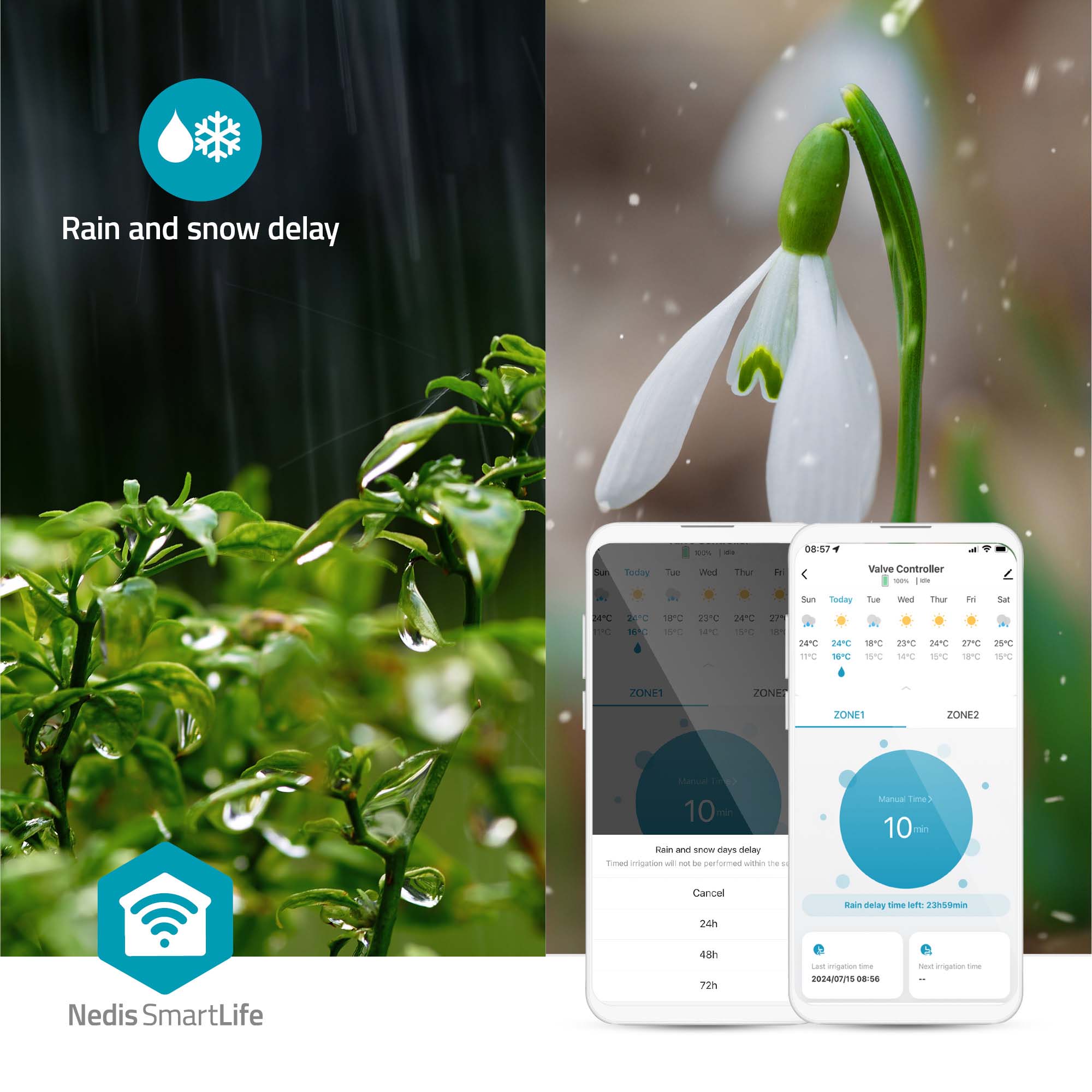 NEDIS Wassersteuerung SmartLife, grau