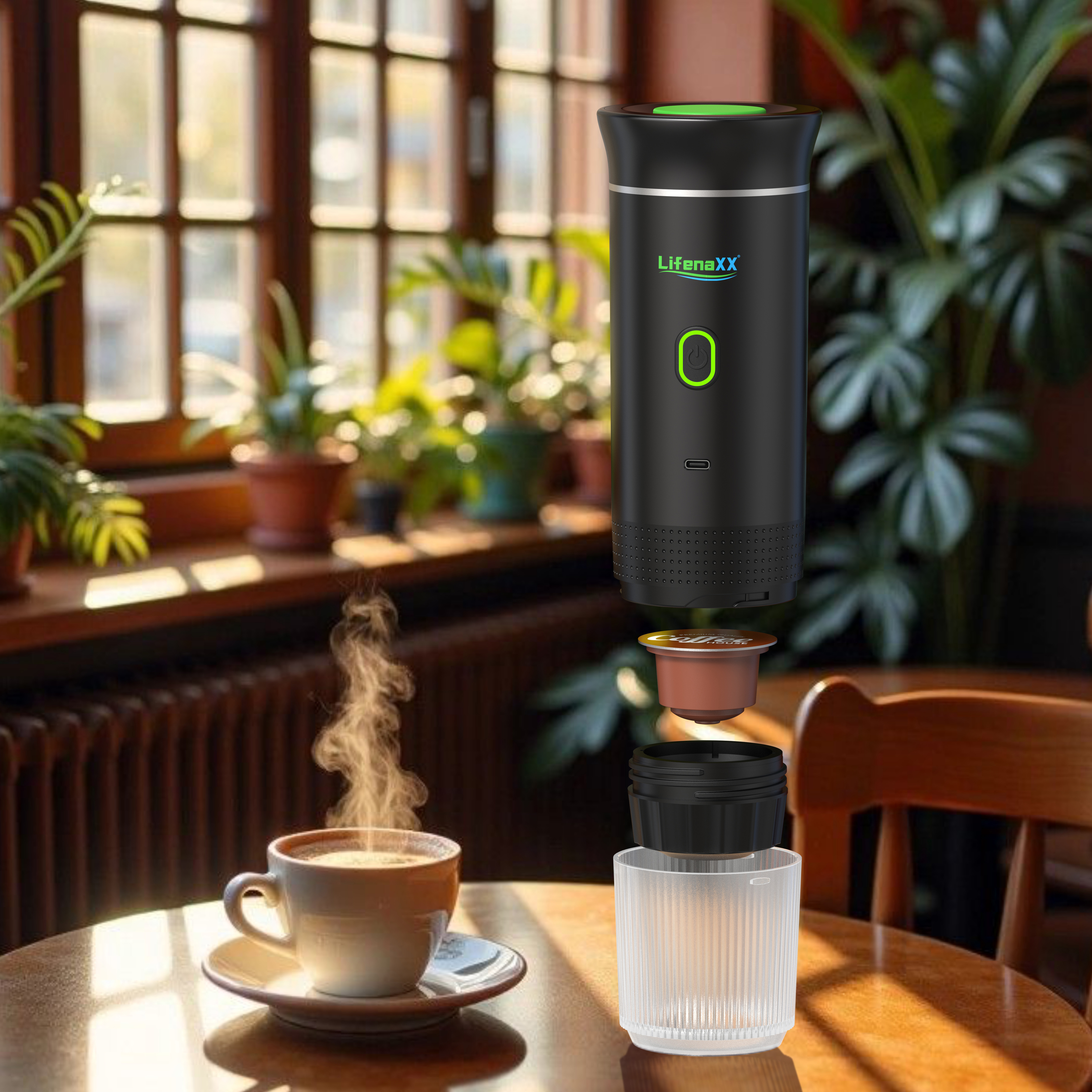 LIFENAXX Kaffeemaschine LX-060 Kaffee To Go