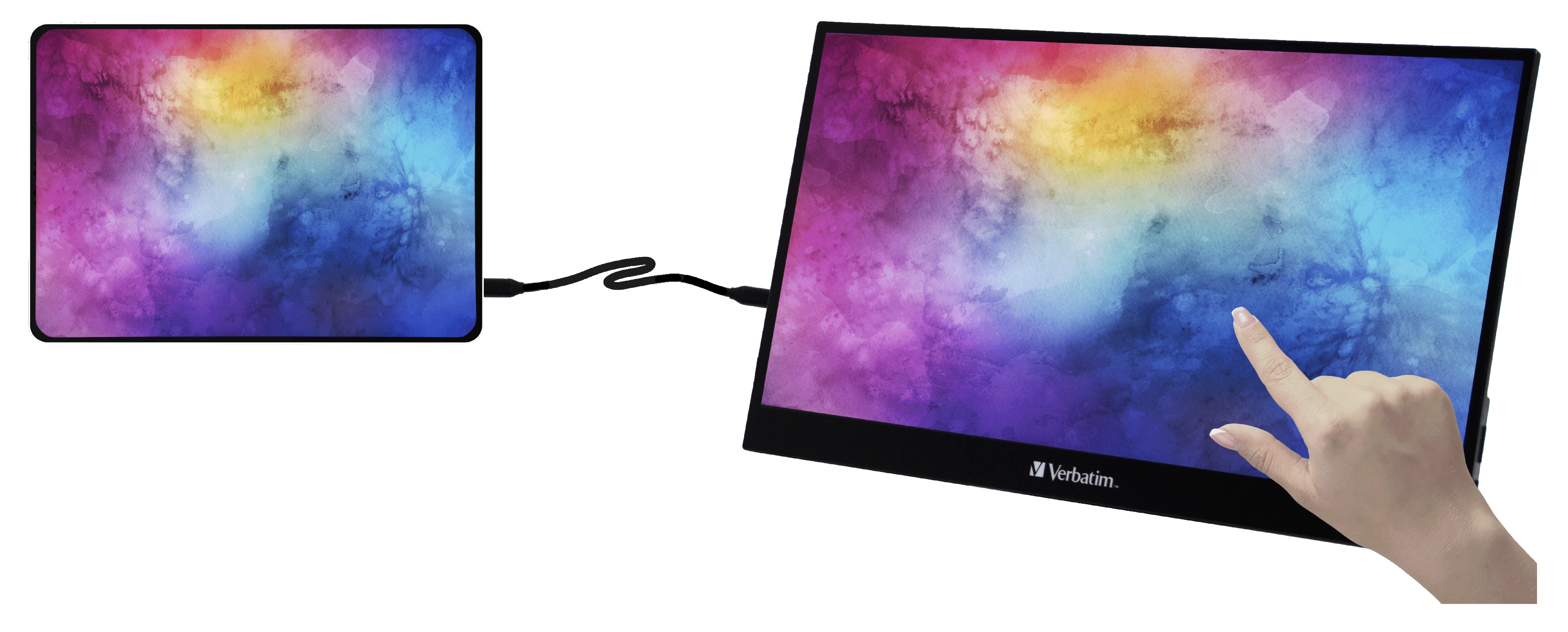 VERBATIM Tragbarer Monitor PMT-17, 43,9 cm (17.3"), HDMI, USB-C VERBATIM Tragbarer Monitor PMT-17, 43,9 cm (17.3"), HDMI, USB-C