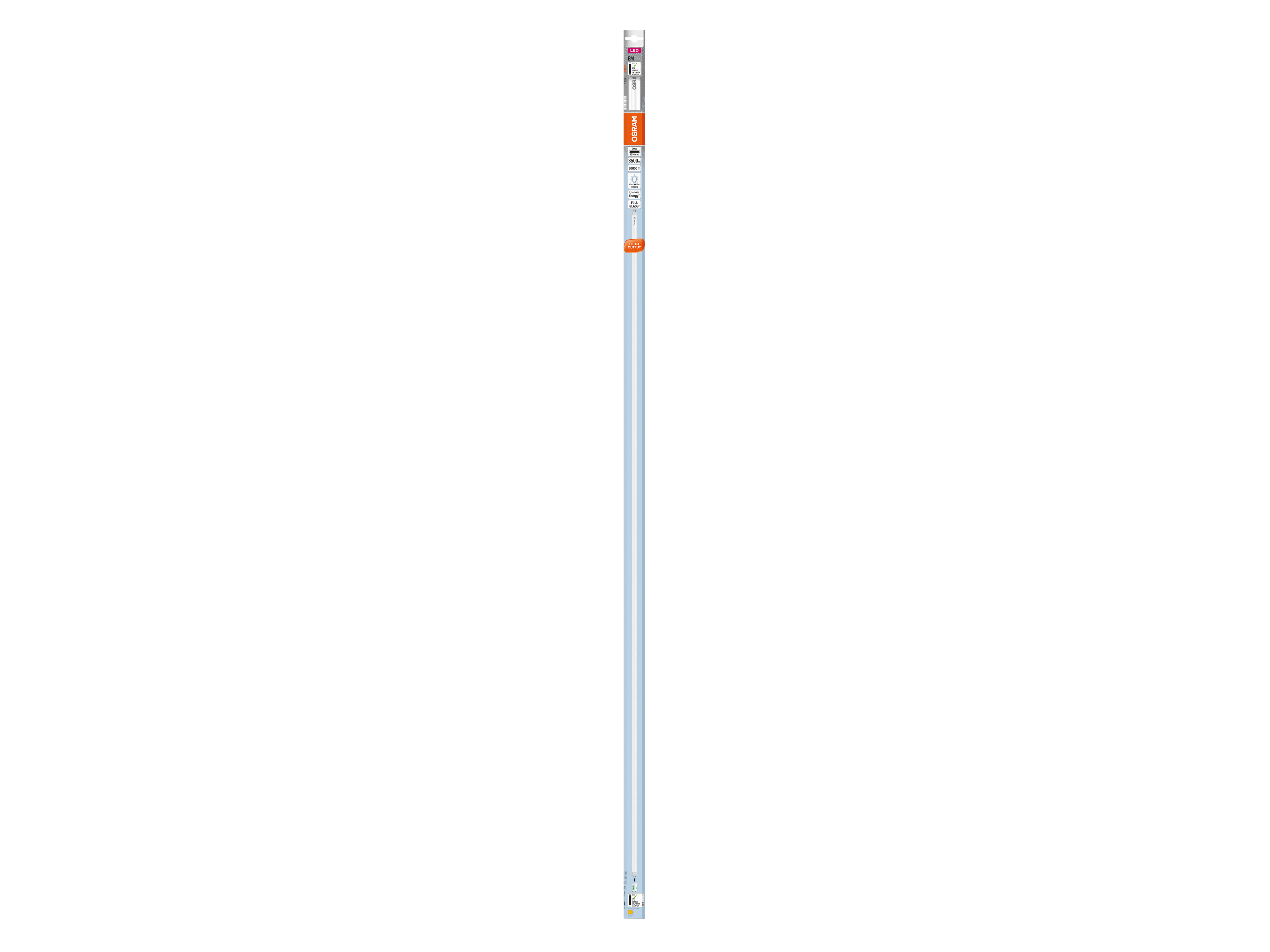 OSRAM LED-Röhre, T8, 1500mm, G13, EEK: E, 29W, 3500lm, 4000K