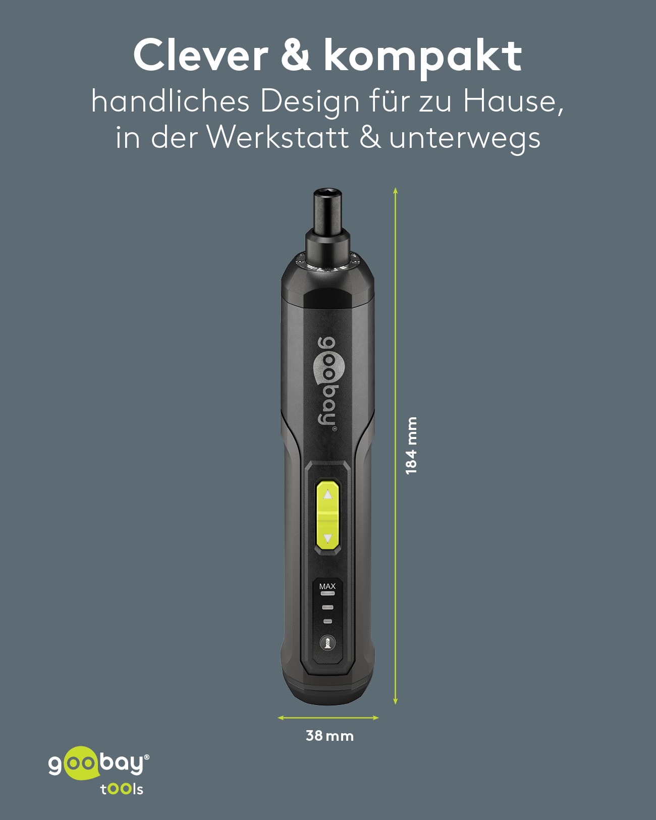 GOOBAY TOOLS Mini-Akkuschrauber-Set, 77816, 28-teilig