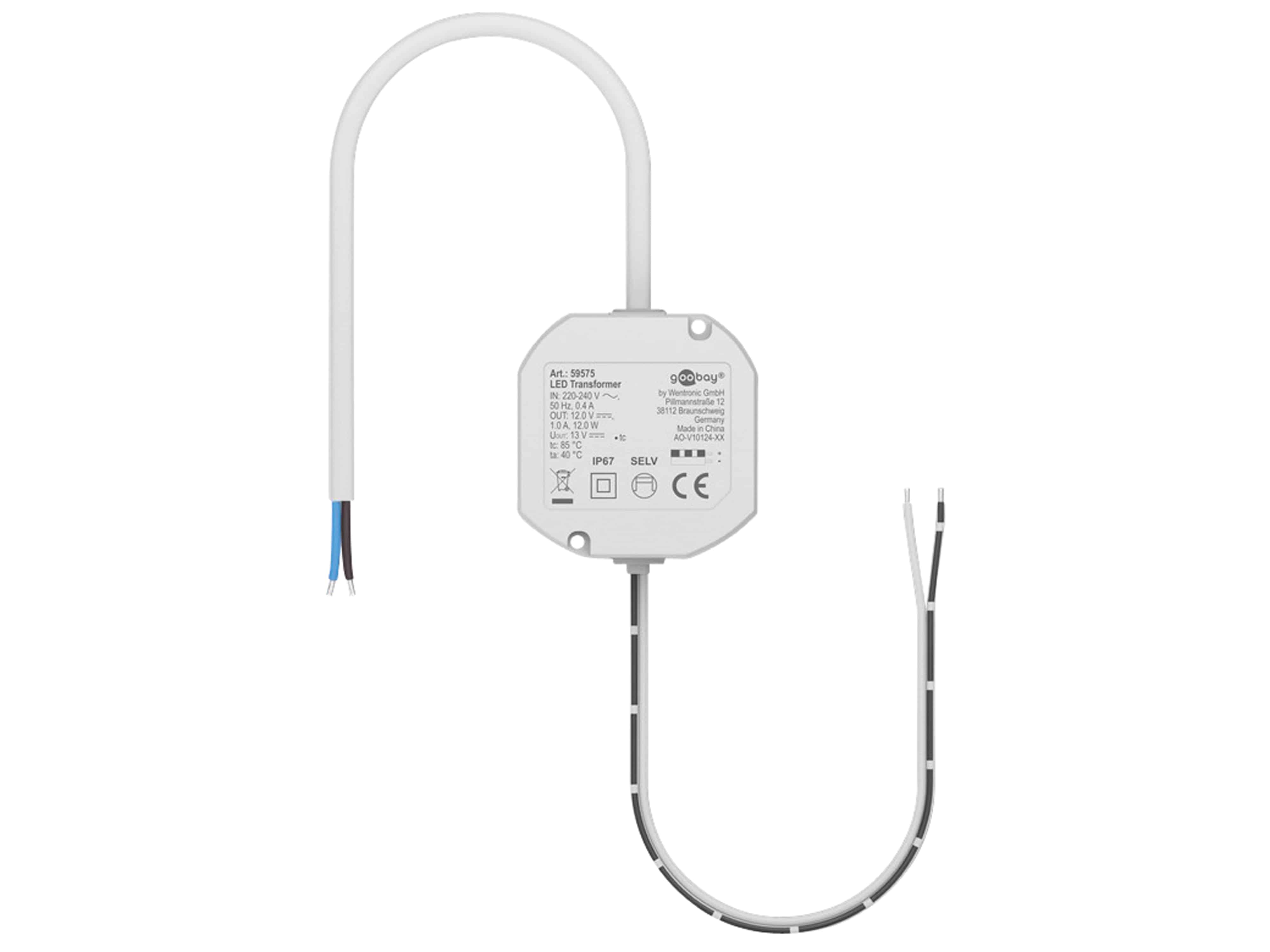 GOOBAY LED-Trafo 59575, 12 V, 12 W GOOBAY LED-Trafo 59575, 12 V, 12 W