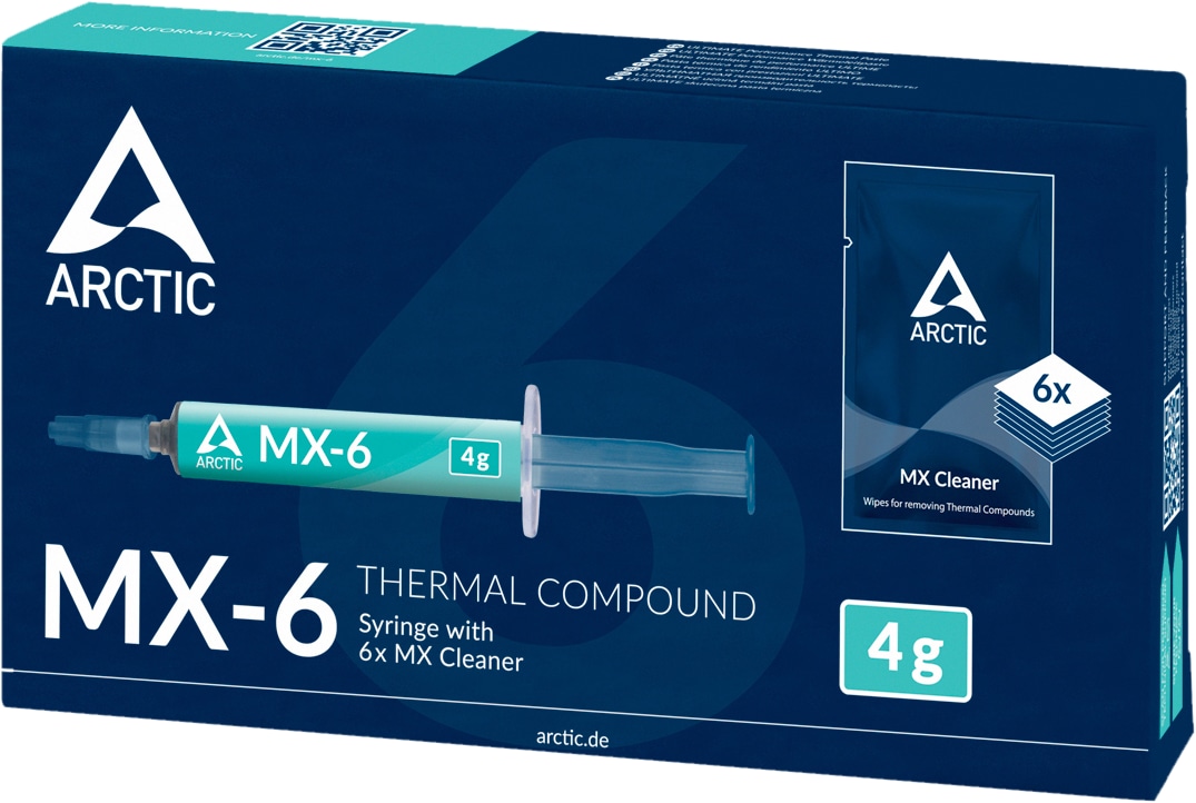 ARCTIC Wärmeleitpaste MX-6 4g + 6x MX Cleaner