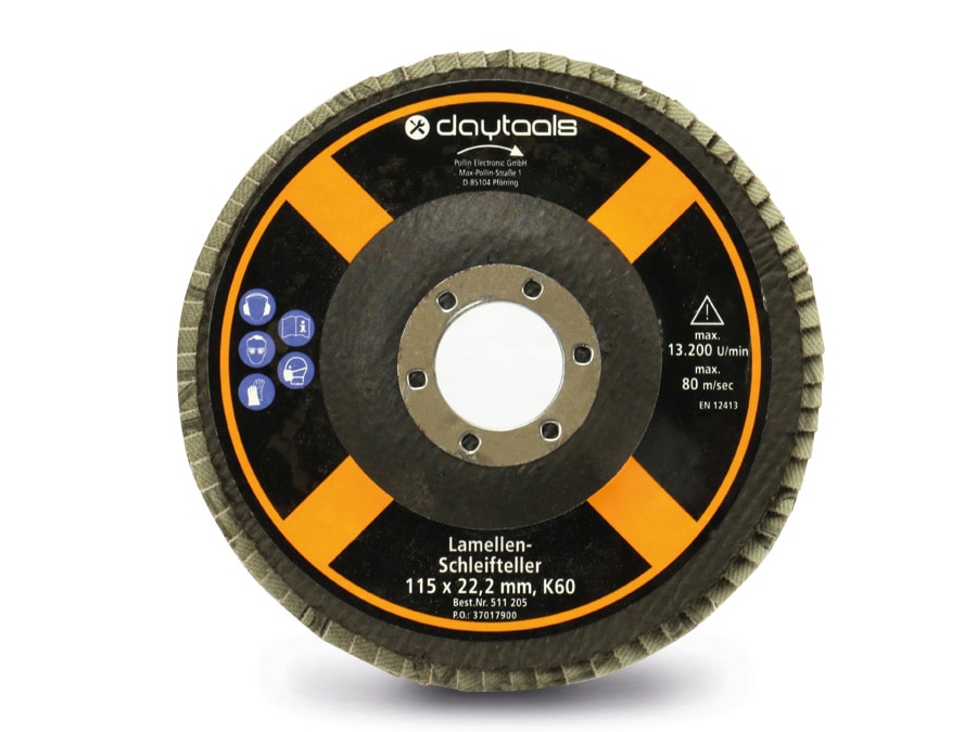 DAYTOOLS Lamellen-Schleifteller-Set, 115 mm, 4 Stück DAYTOOLS Lamellen-Schleifteller-Set, 115 mm, 4 Stück