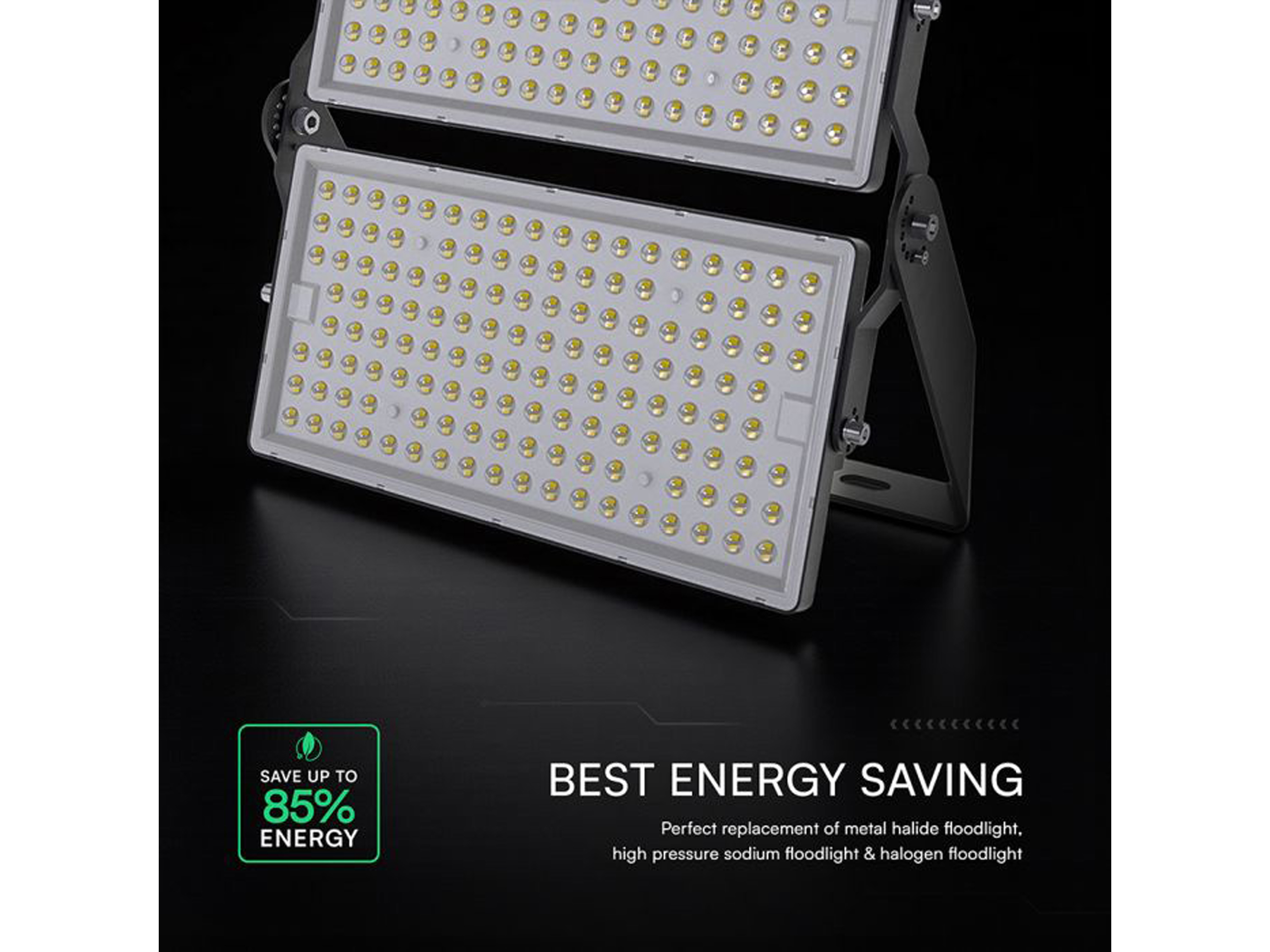V-TAC LED-Fluter VT-48500, 500W, 4000K, EEK: D, 67500lm, neutralweiß, IP65, schwarz