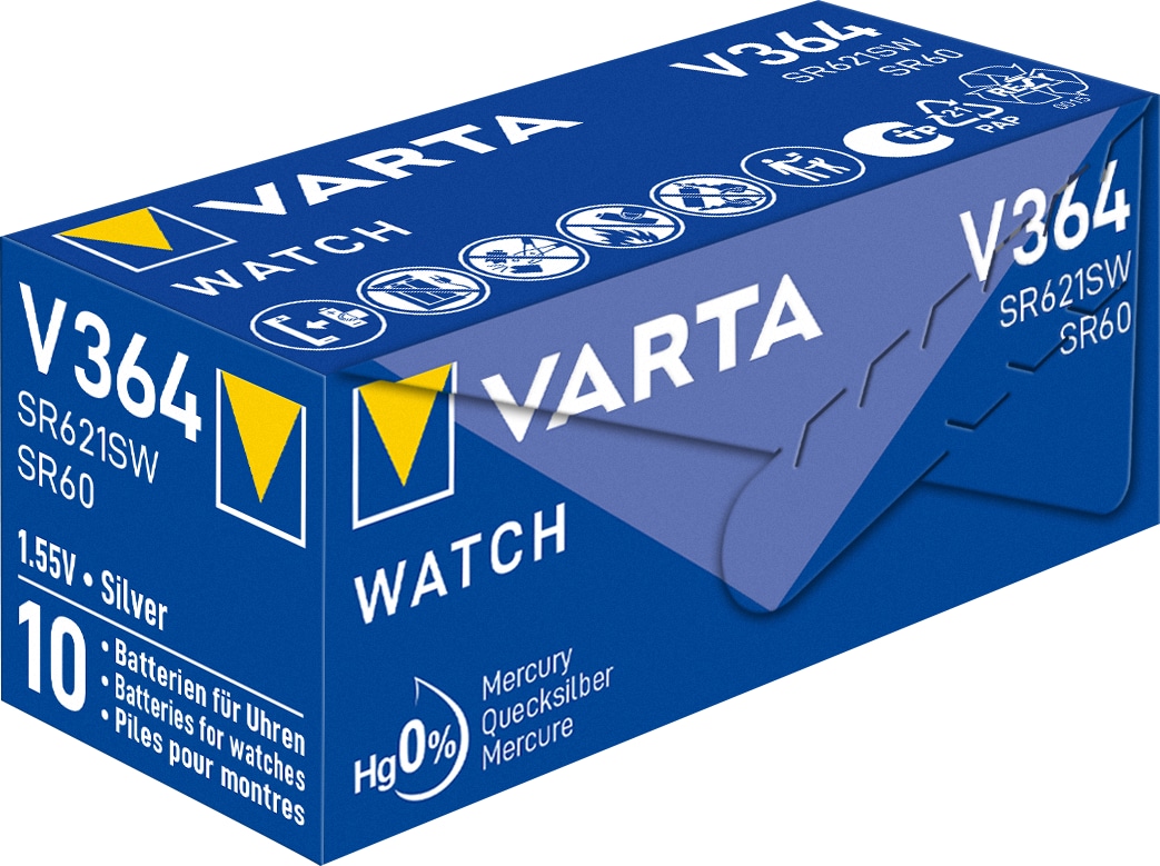 VARTA Knopfzelle Silver Oxide, 370 SR69, 1.55V, 10 Stück VARTA Knopfzelle Silver Oxide, 370 SR69, 1.55V, 10 Stück