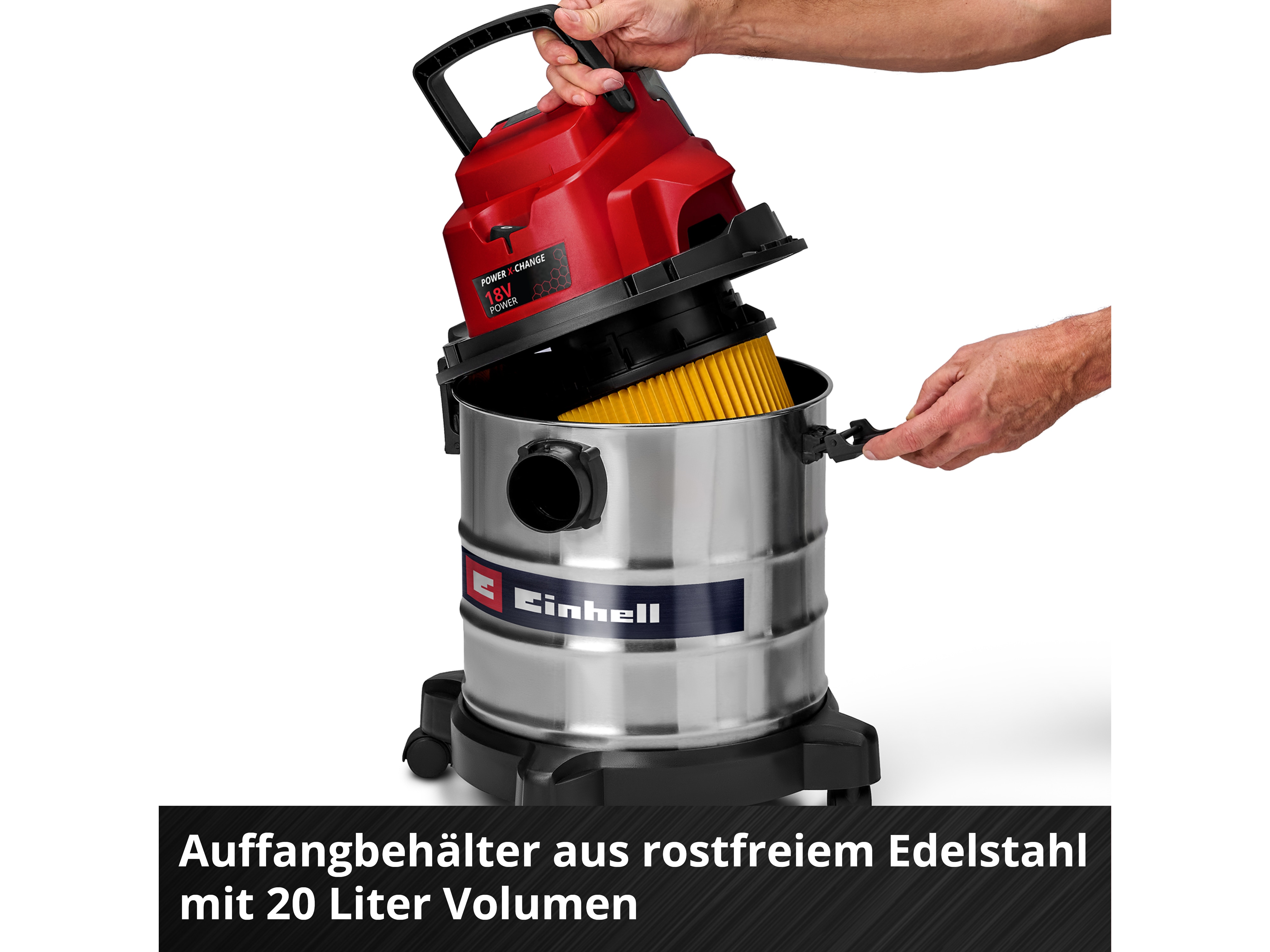 EINHELL Akku-Nass-Trockensauger TC-VC 18/20 Li S, Solo