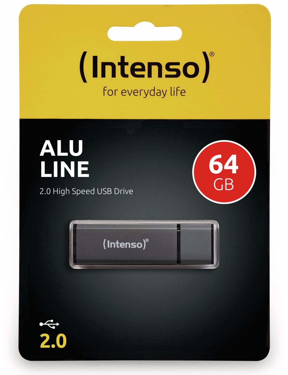 INTENSO USB-Stick Alu Line 3521491 USB 2.0 64GB anthrazit INTENSO USB 2.0 Speicherstick Alu Line, anthrazit, 64 GB