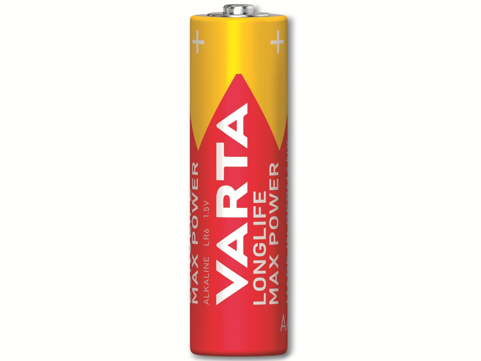 VARTA Batterie Alkaline, Mignon, AA, LR06, 1.5V, Longlife Max Power, 4 Stück VARTA Batterie Alkaline, Mignon, AA, LR06, 1.5V, Longlife Max Power, 4 Stück