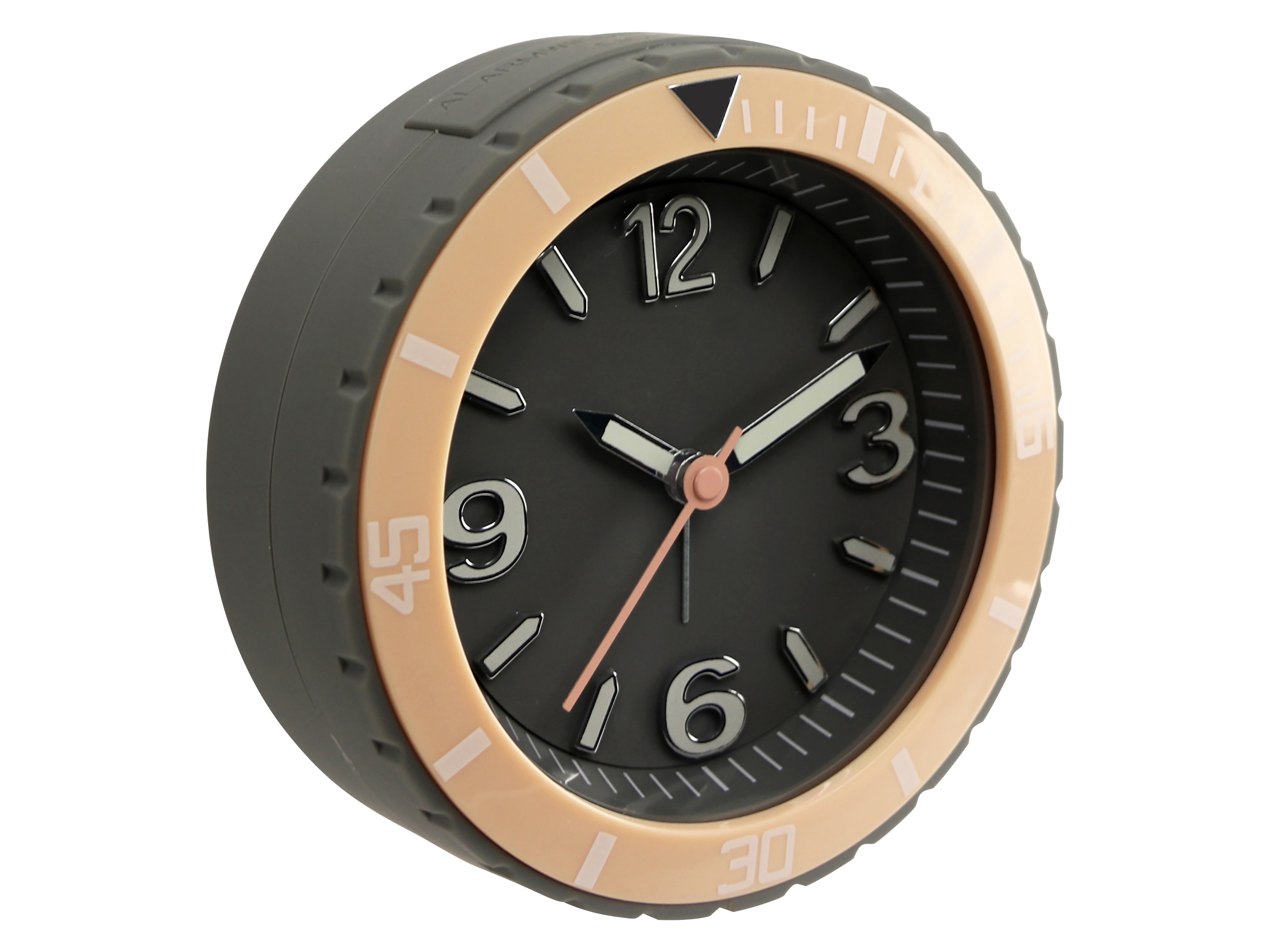 Wecker, COLOUR TIME, Ø13cm, grau/gelb