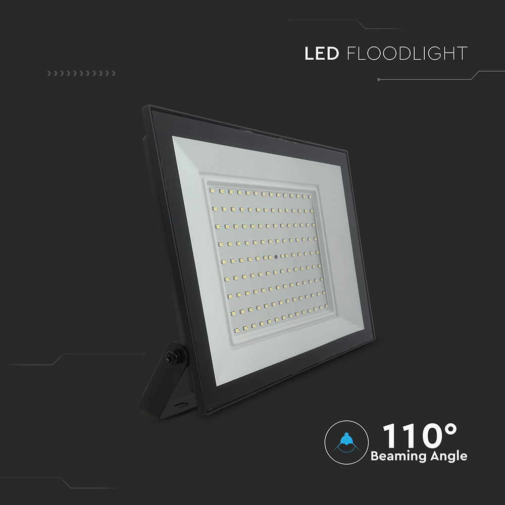V-TAC LED-Fluter, VT-44109, 100 W, 4000K, EEK: F, 8150 lm, neutralweiß, IP65, schwarz