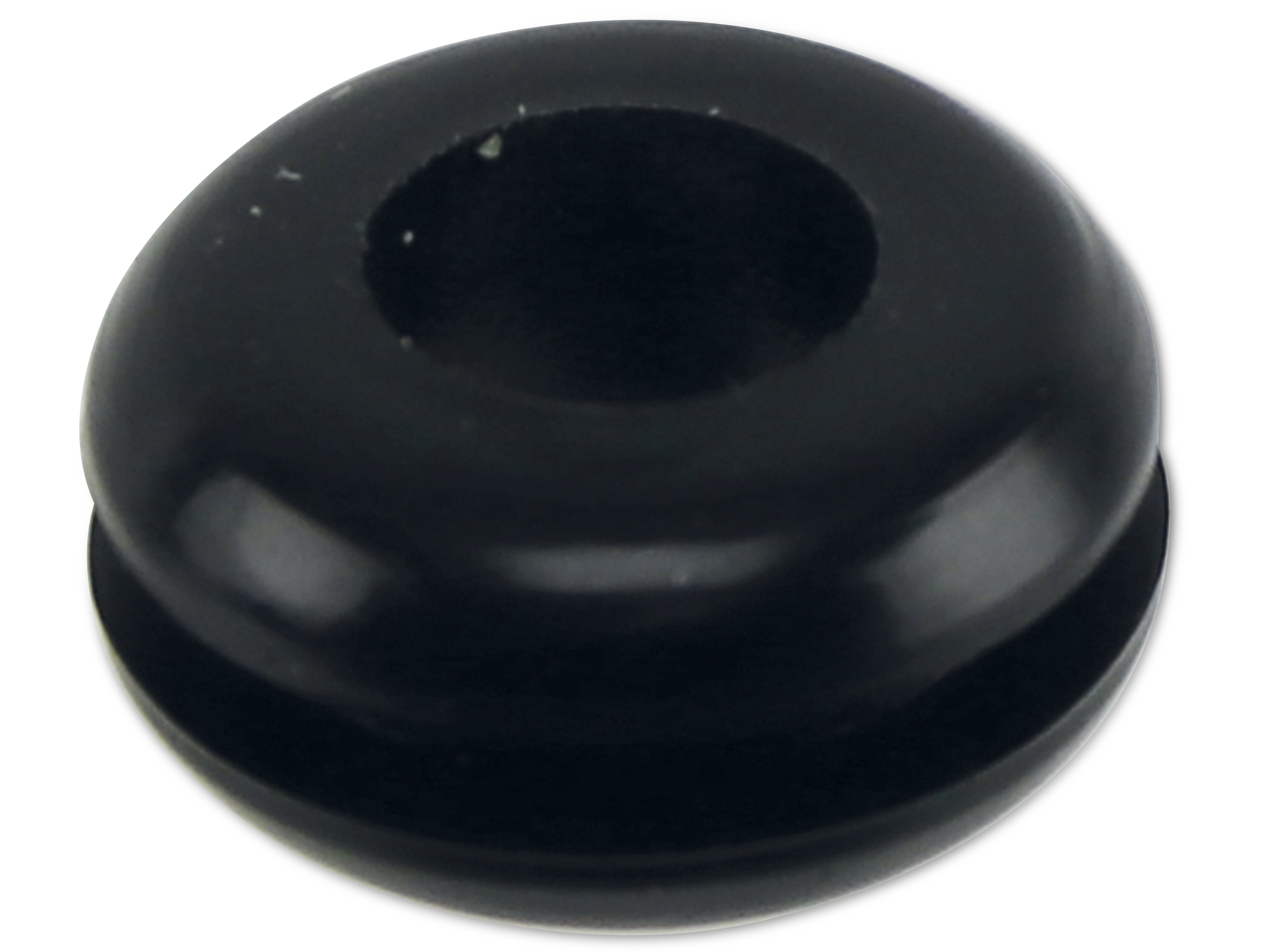 KSS Kabeldurchführungstülle PVC weich, schwarz, Plattenstärke 1,7, Loch-Ø 6,4, offen, 1 Stück