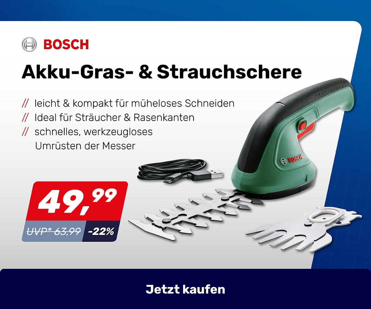 Akku-Gras- & Strauchschere