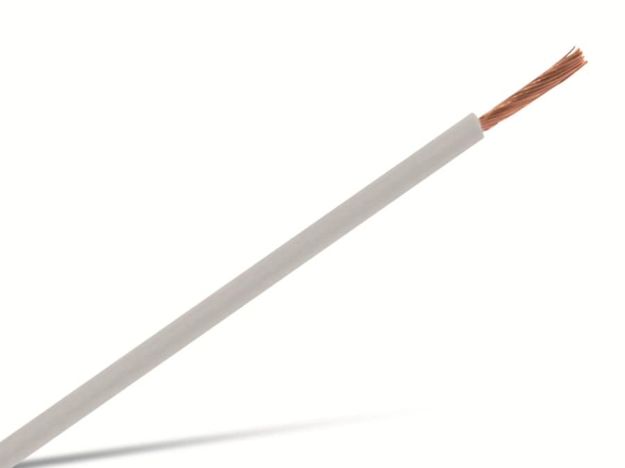 Installationslitze H05V-K, 0,5 mm², 100 m, weiß Installationslitze H05V-K, 0,5 mm², 100 m, weiß