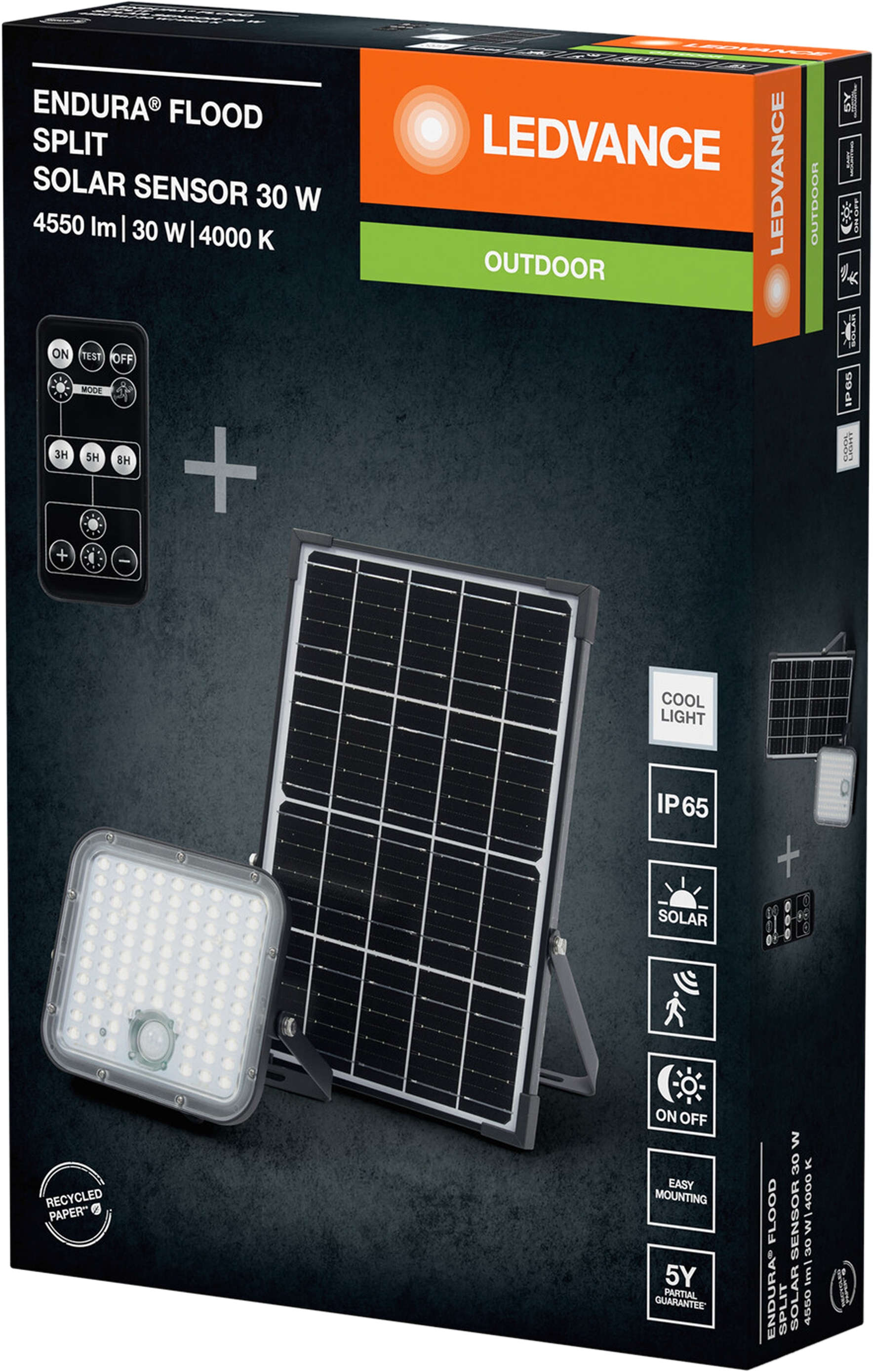 LEDVANCE Solar LED-Fluter Endura Flood Split 30 W, 4500 lm, 4000 K LEDVANCE Solar LED-Fluter Endura Flood Split 30 W, 4500 lm, 4000 K