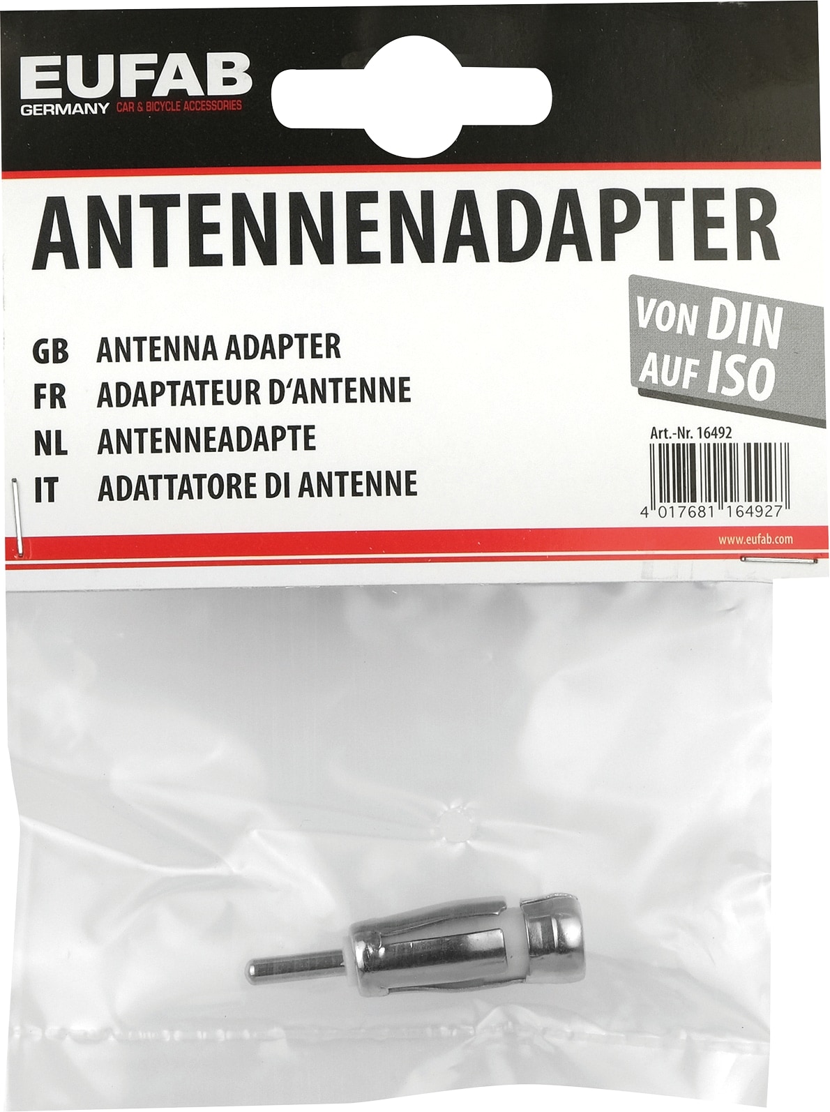 EUFAB Antennenadapter, 16492, DIN auf ISO