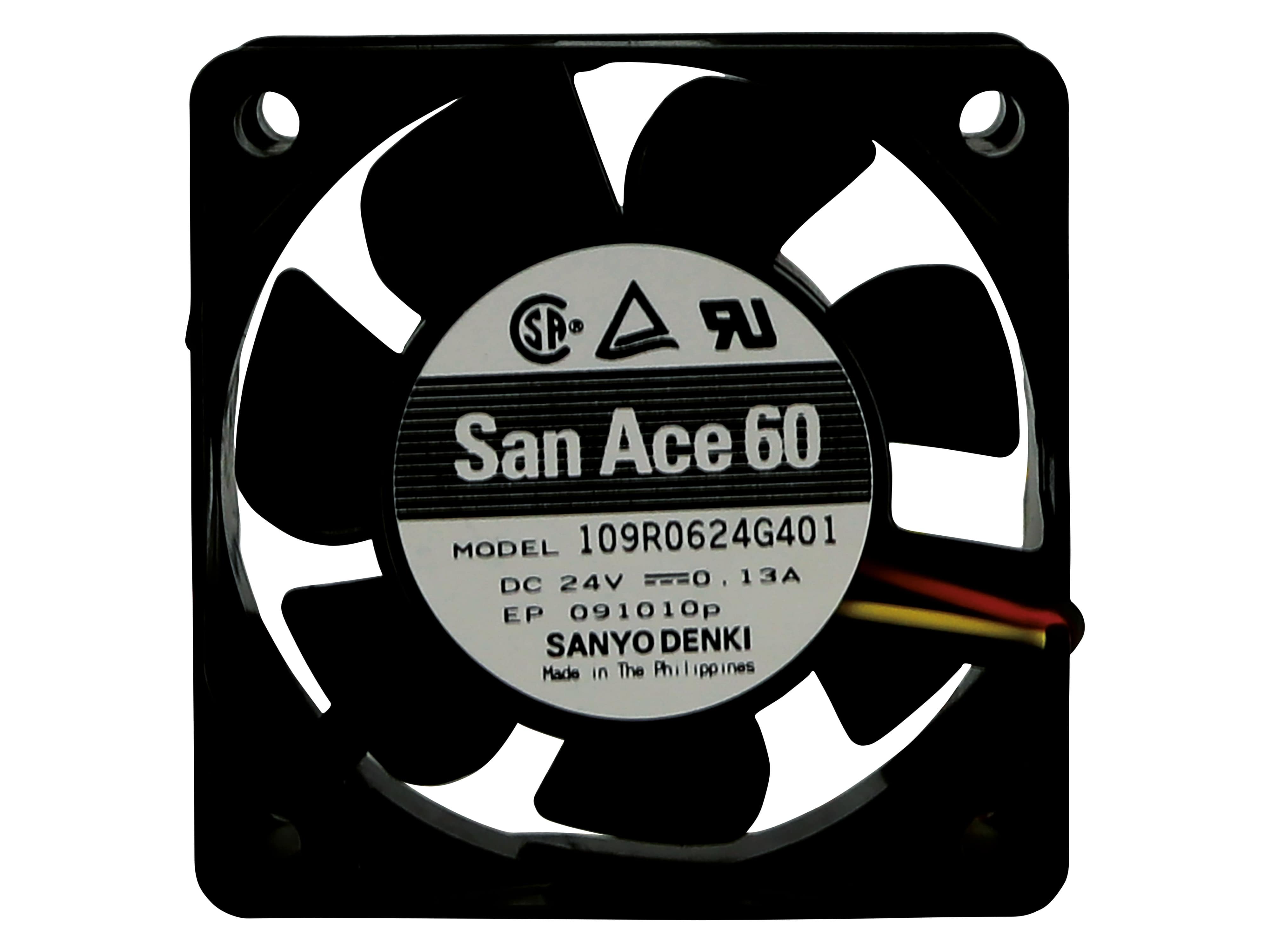 SANYO DENKI Axiallüfter, San Ace 60, 109R0624G401, 60x60x25 mm, 24 V-, 3 W