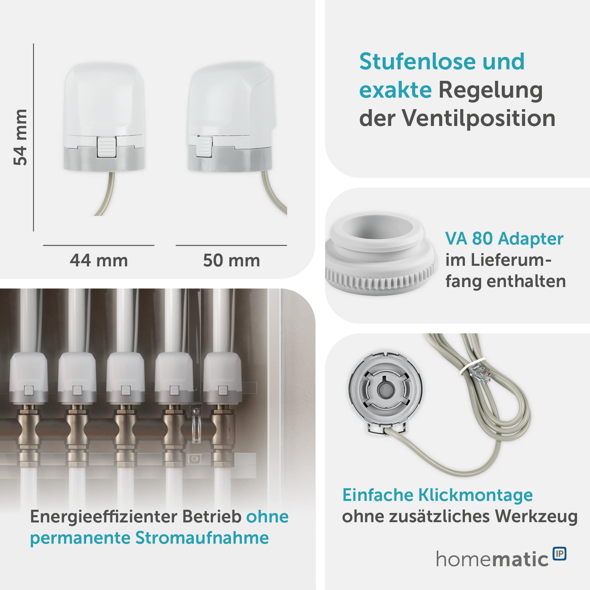 HOMEMATIC IP Smart Home 153309A0, Stellantrieb motorisch