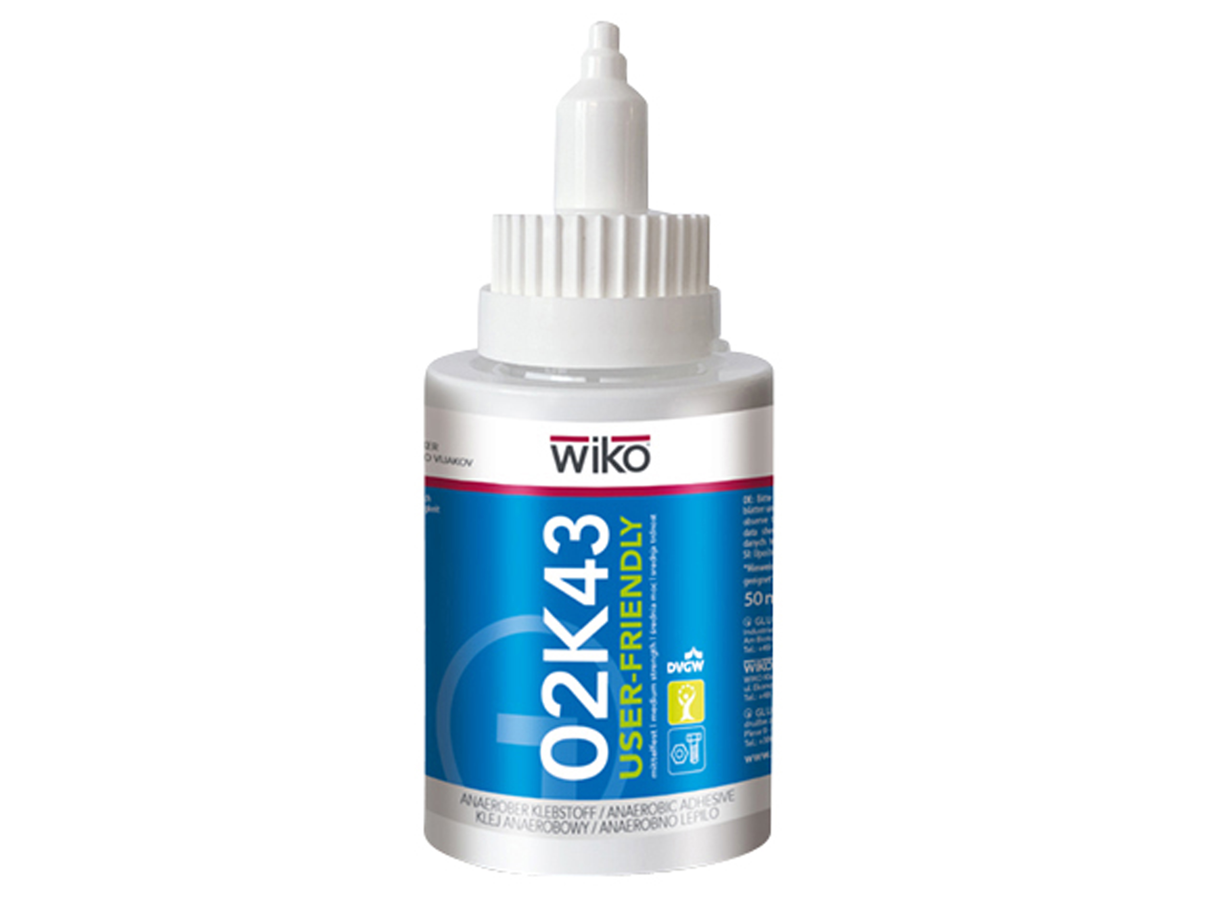 WIKO Schraubensicherung 02K43, 50 ml, Ziehharmonika Flasche WIKO Schraubensicherung 02K43, 50 ml, Ziehharmonika Flasche