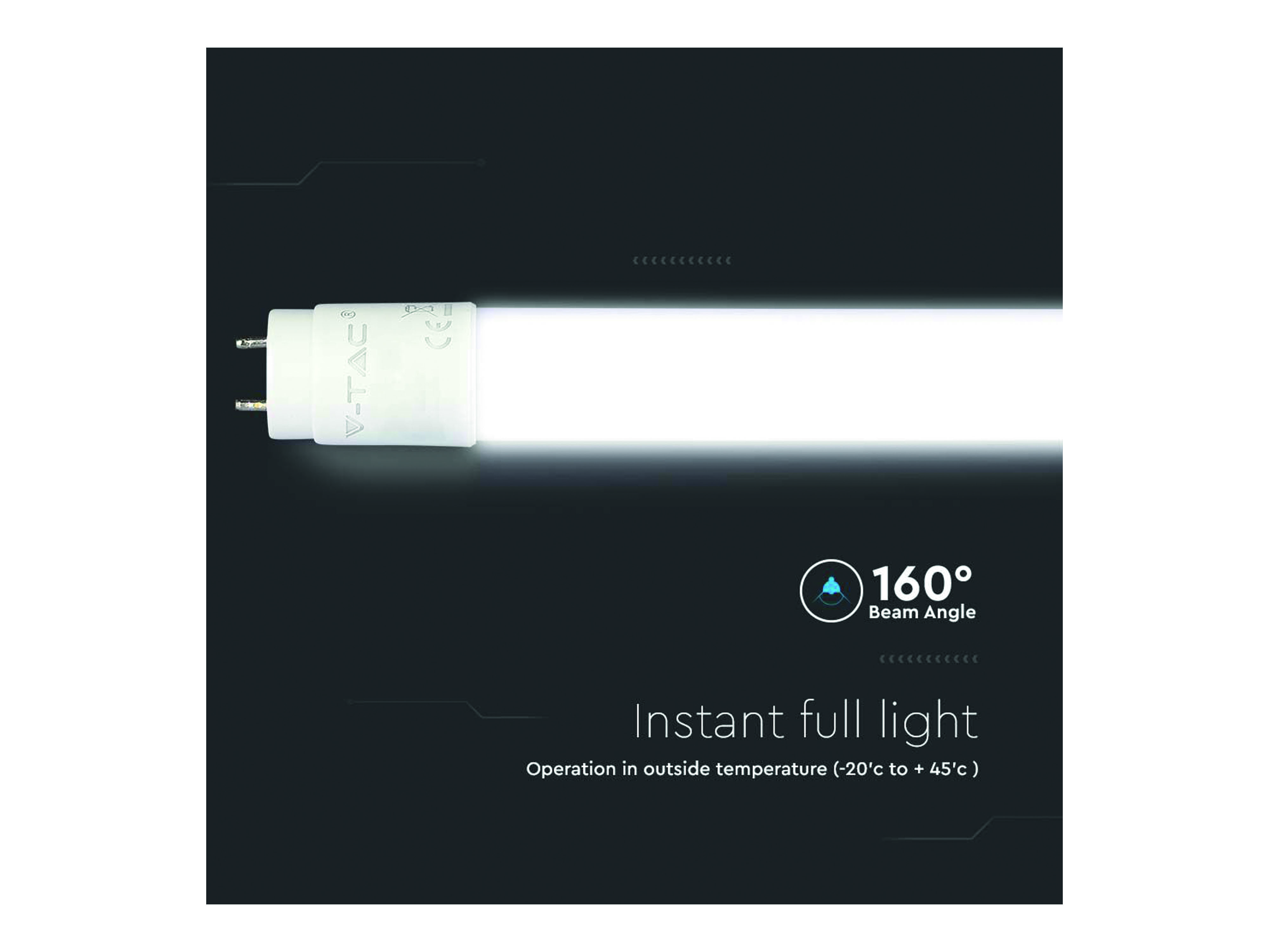 V-TAC LED-Röhre VT-152, HIGH LUMEN, EEK: E, 22 W, 3000 lm, G13, 4000 K, 150 cm, 8 Stück V-TAC LED-Röhre VT-152, HIGH LUMEN, EEK: E, 22 W, 3000 lm, G13, 4000 K, 150 cm, 8 Stück