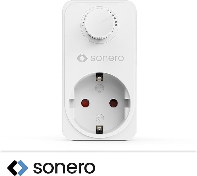 SONERO Steckdosendimmer X-PSD001, mit Drehregler, weiß SONERO Steckdosendimmer X-PSD001, mit Drehregler, weiß