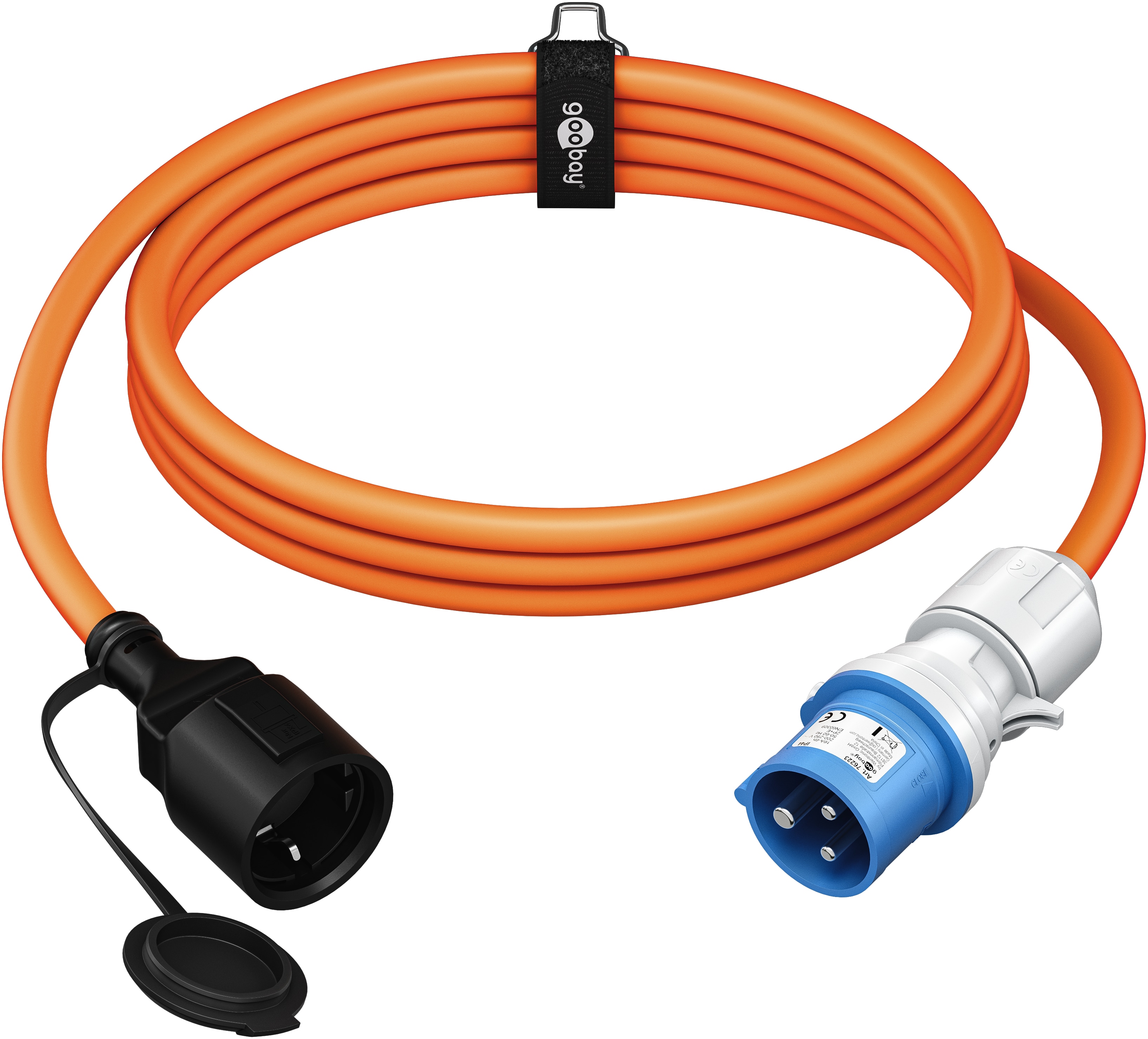 GOOBAY CEE-Adapterkabel 76224, 5 m, Stecker zu Schutzkontakt Kupplung