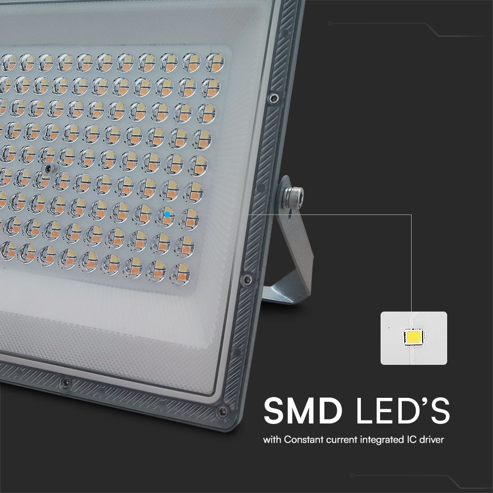 V-TAC LED-Fluter, VT-44050, EEK: F, 100 W, 8150 lm, CCT, IP65, grau