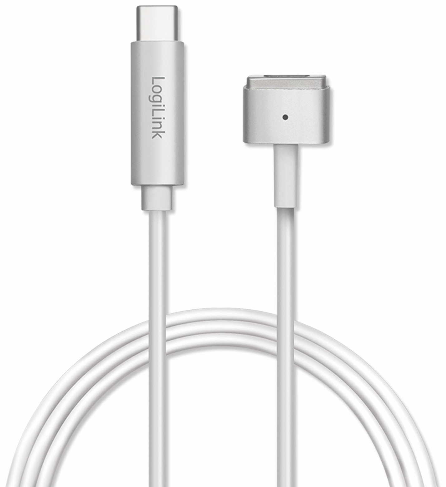 LOGILINK USB-C Ladekabel PA0226, 1,8 m, zu Apple Mag Safe 2, silber