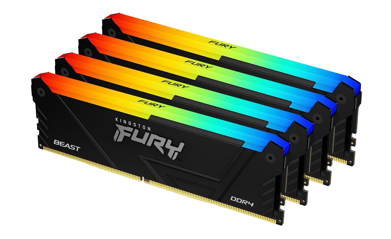 KINGSTON Arbeitsspeicher Fury Beast RGB KF432C16BB12AK4 4x 16GB KINGSTON Arbeitsspeicher Fury Beast RGB KF432C16BB12AK4 4x 16GB