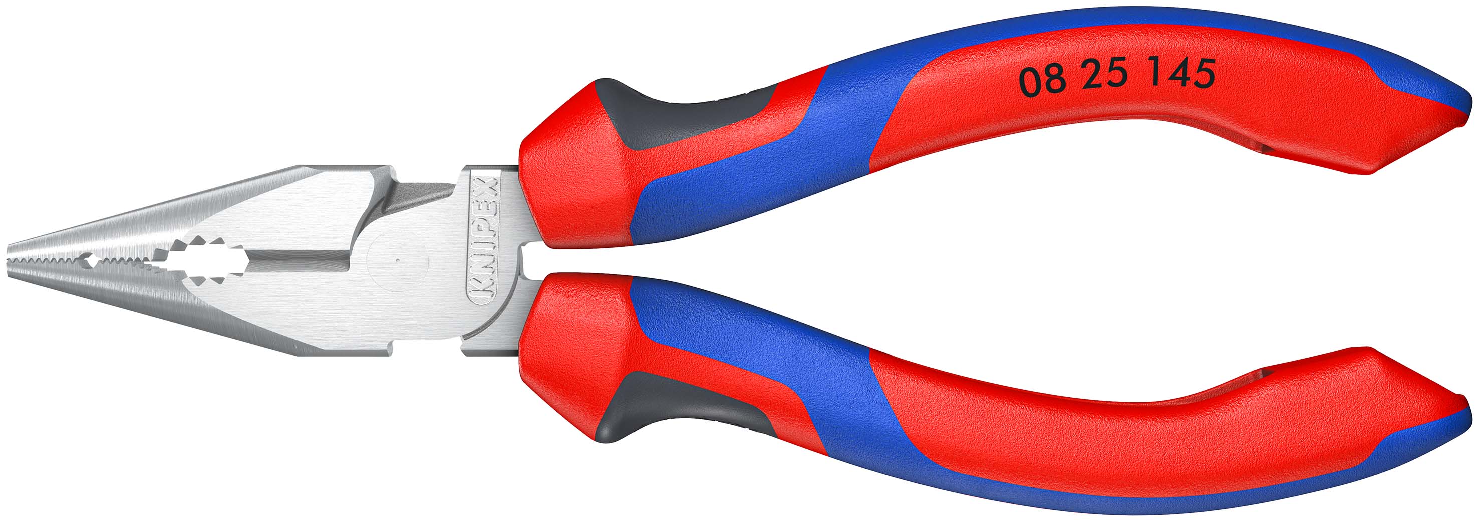 KNIPEX Spitz-Kombizange, 08 25 145, 145 mm, Stahl, Kunststoffgriff
