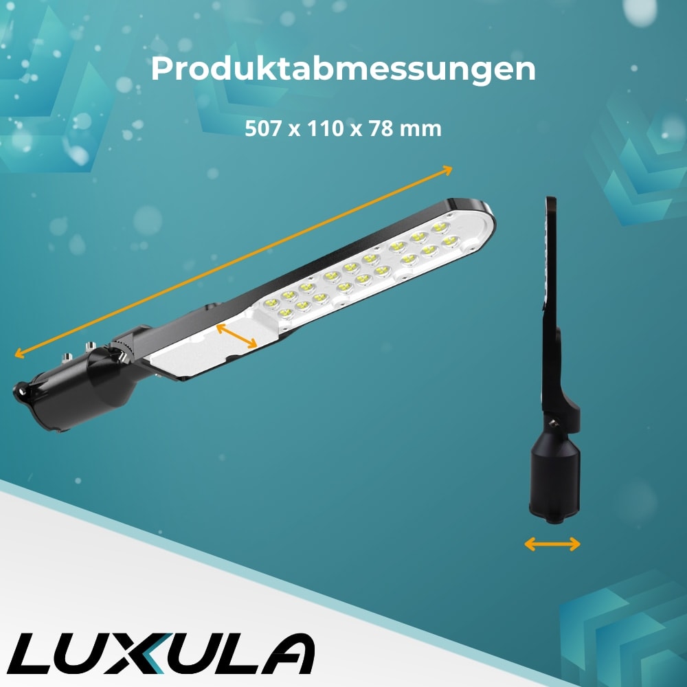 LUXULA LED-Straßenleuchte, SLIM, EEK: E, 50W, 6000lm, 5000K, IP65