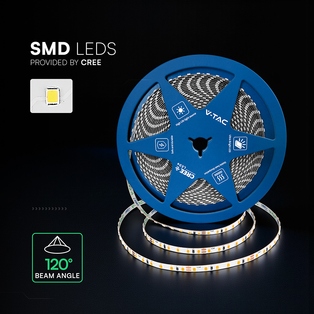 V-TAC LED-Stripe, VT-240806, 80W, 3000K, EEK: F, 7600lm, 24V, 10m