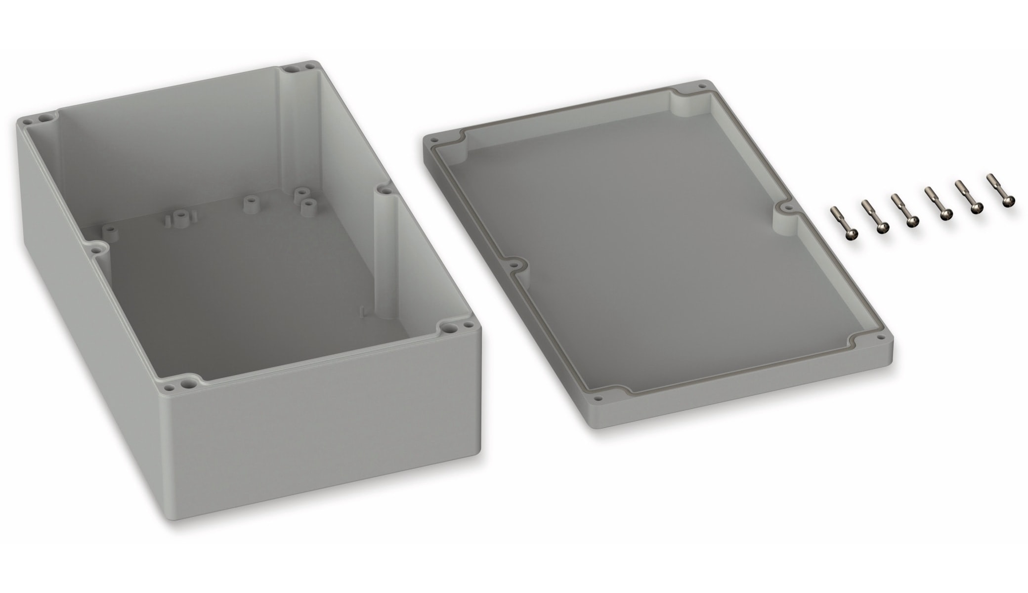 POLLIN, ABS Gehäuse, 250 x 160 x 90 mm, IP65, Lichtgrau