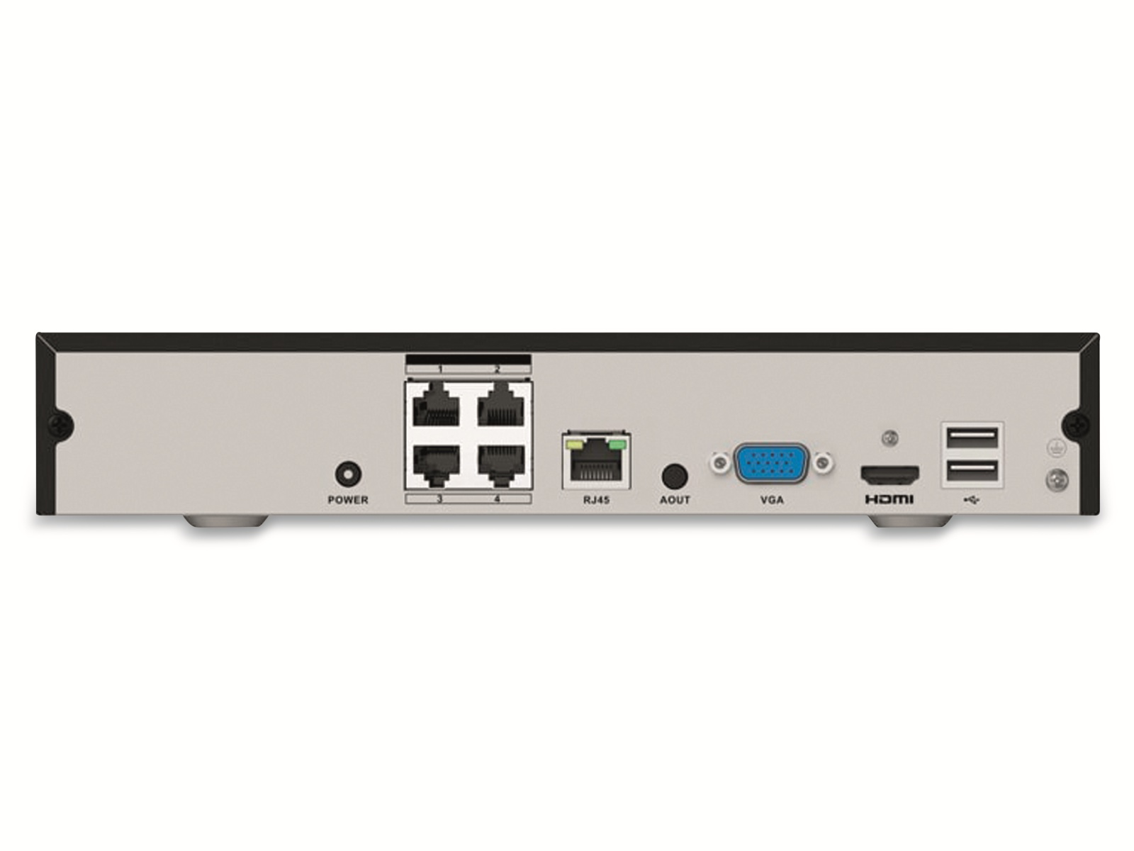 Jovision Netzwerkvideorekorder CloudSEE, PNVR-04, PoE 4 Kanal H.265, 4K