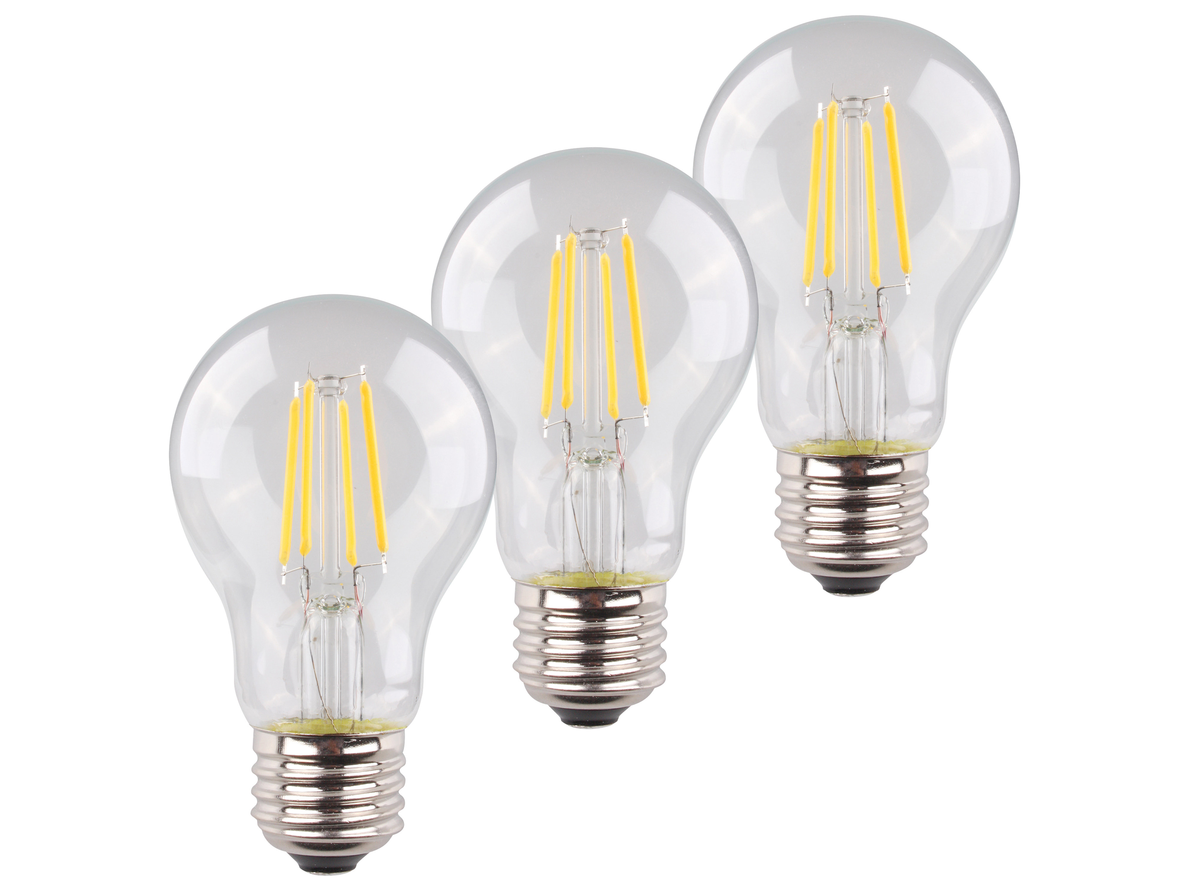 MÜLLER-LICHT LED-Filament-Lampe, E27, EEK: E, 4W, 470lm, 2700K, 3 Stk