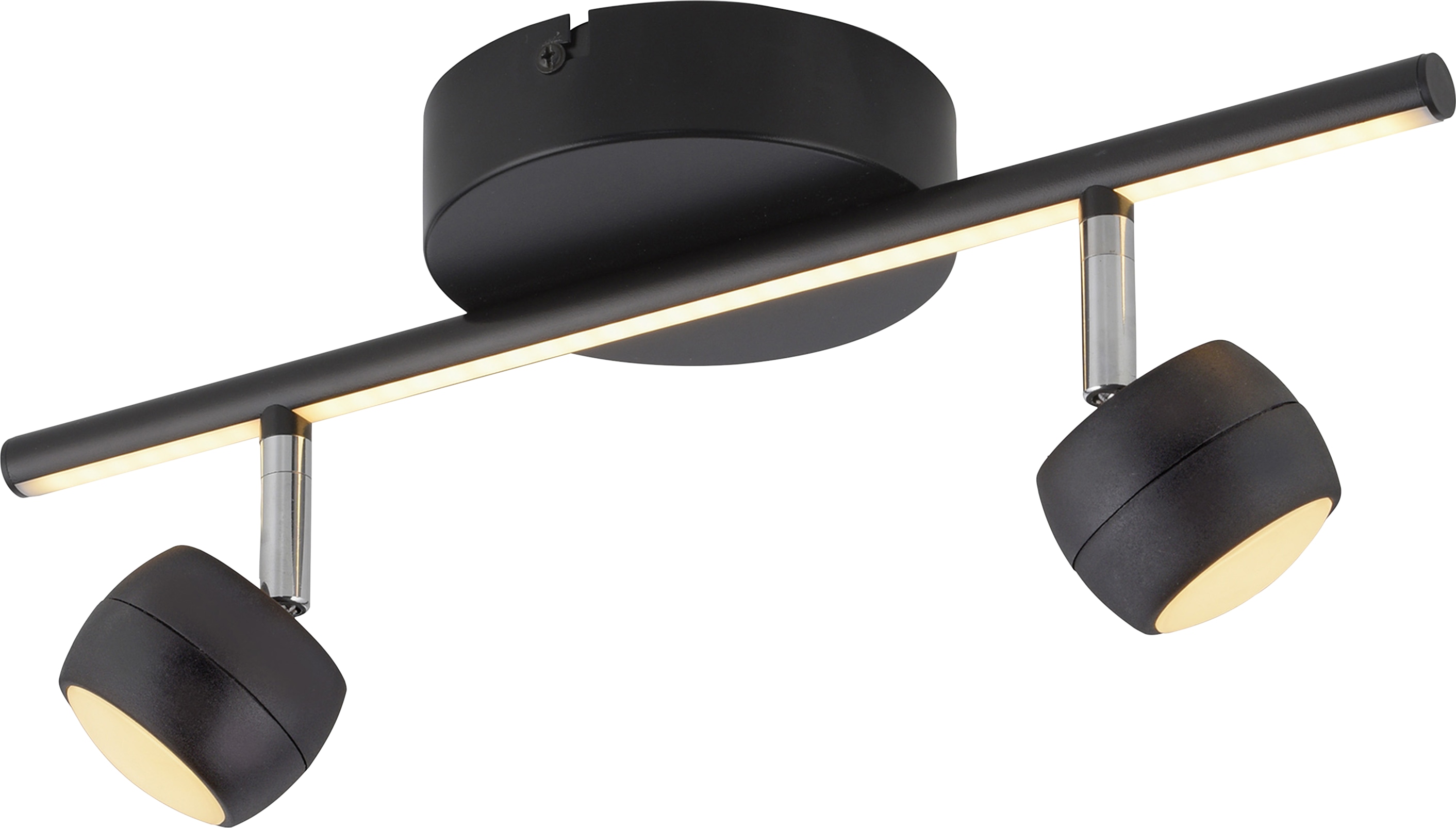 JUST LIGHT LED-Deckenleuchte 11401-18, 10,60W, 3000K, 1225lm, warmweiß, IP20, schwarz JUST LIGHT LED-Deckenleuchte 11401-18, 10,60W, 3000K, 1225lm, warmweiß, IP20, schwarz