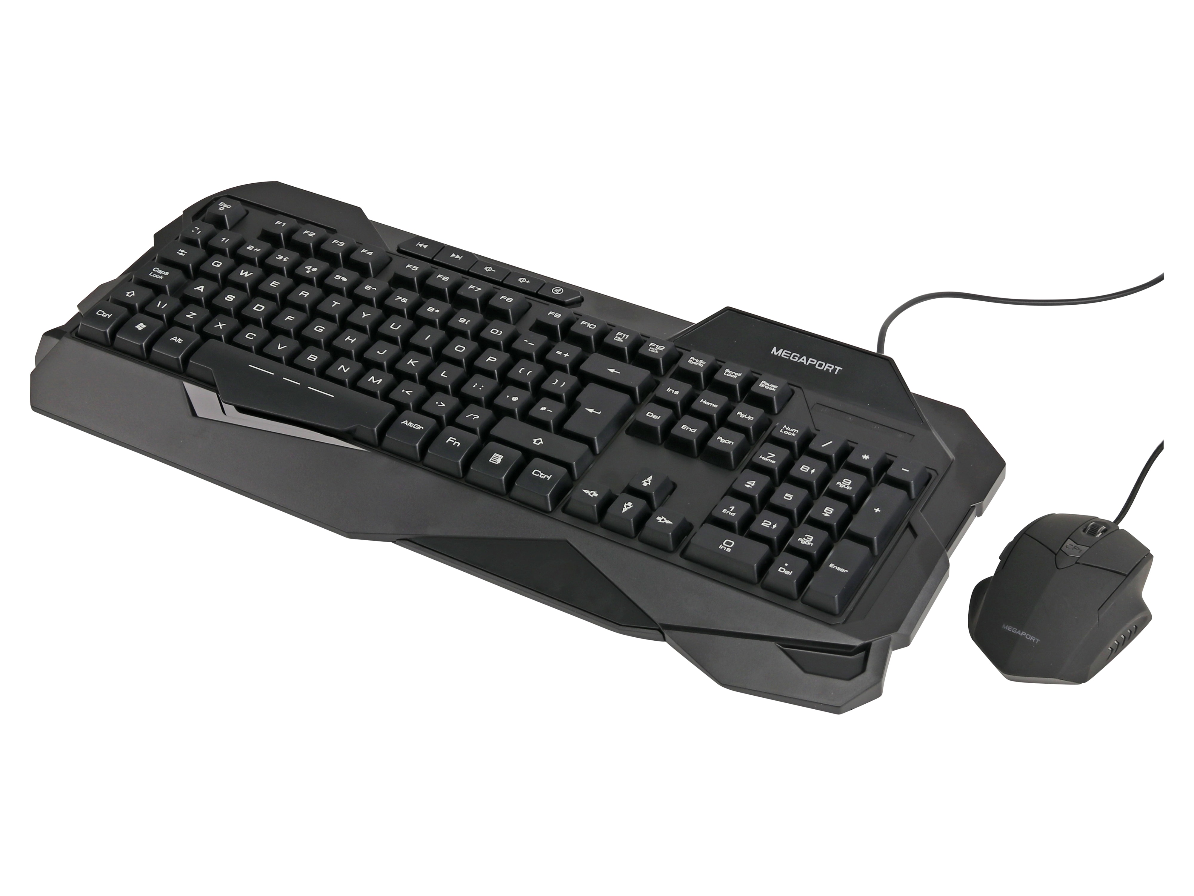 Tastatur/Maus-Set, MEGAPORT, M-GCM500, englisches Tastaturlayout