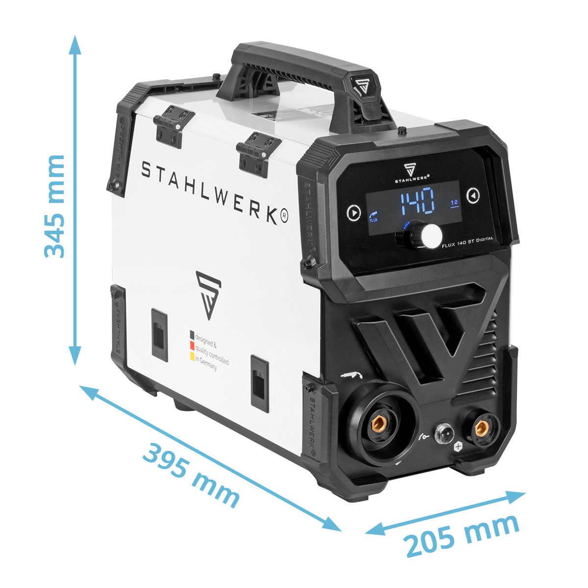 STAHLWERK Schweißgerät FLUX 140 ST Digital, 140 A, synergischem Drahtvorschub