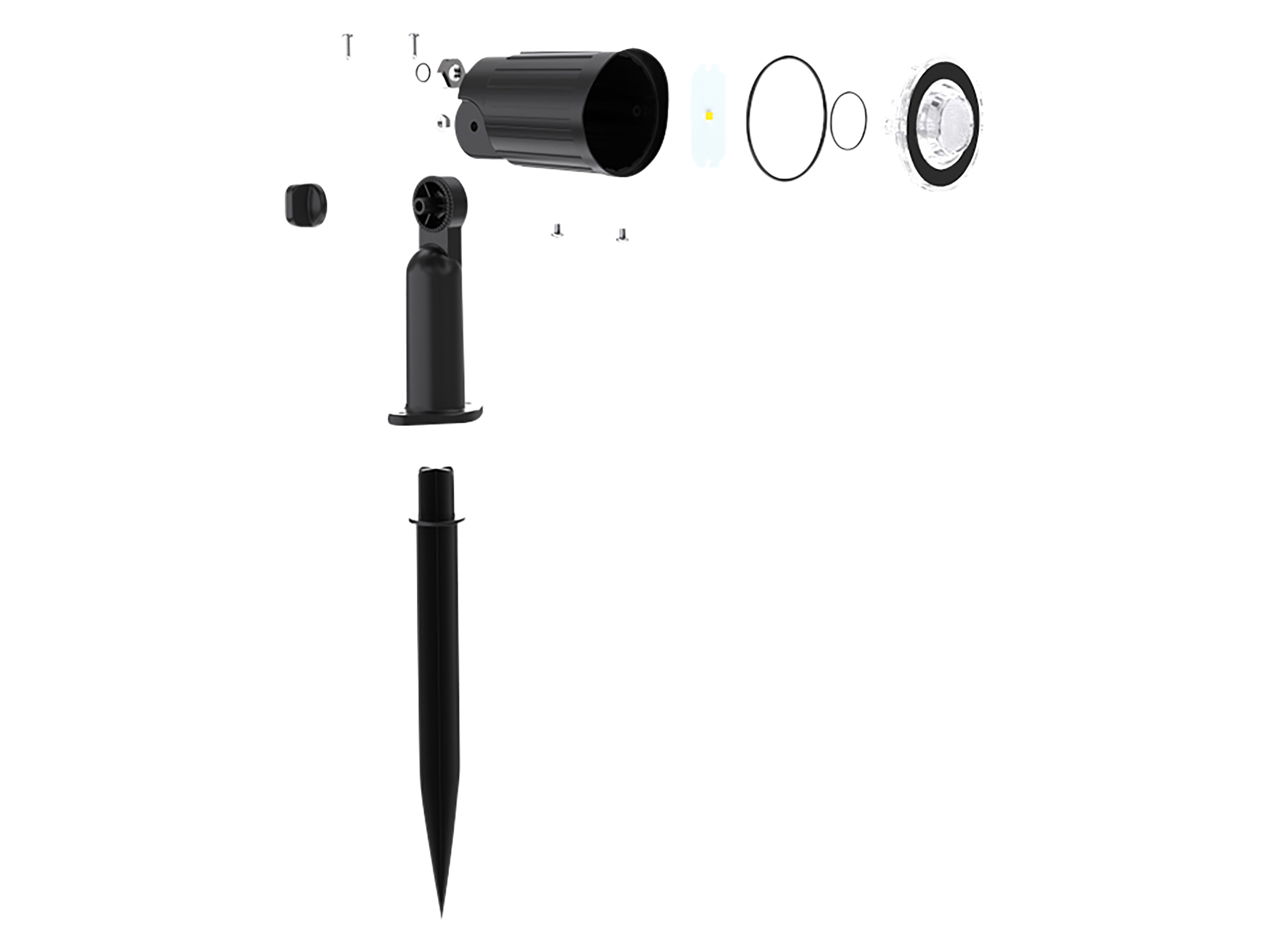 LUXULA Solar LED-Gartenleuchten Set, 5W, 3000K, 200lm, warmweiß, IP54, schwarz, 4 Stück