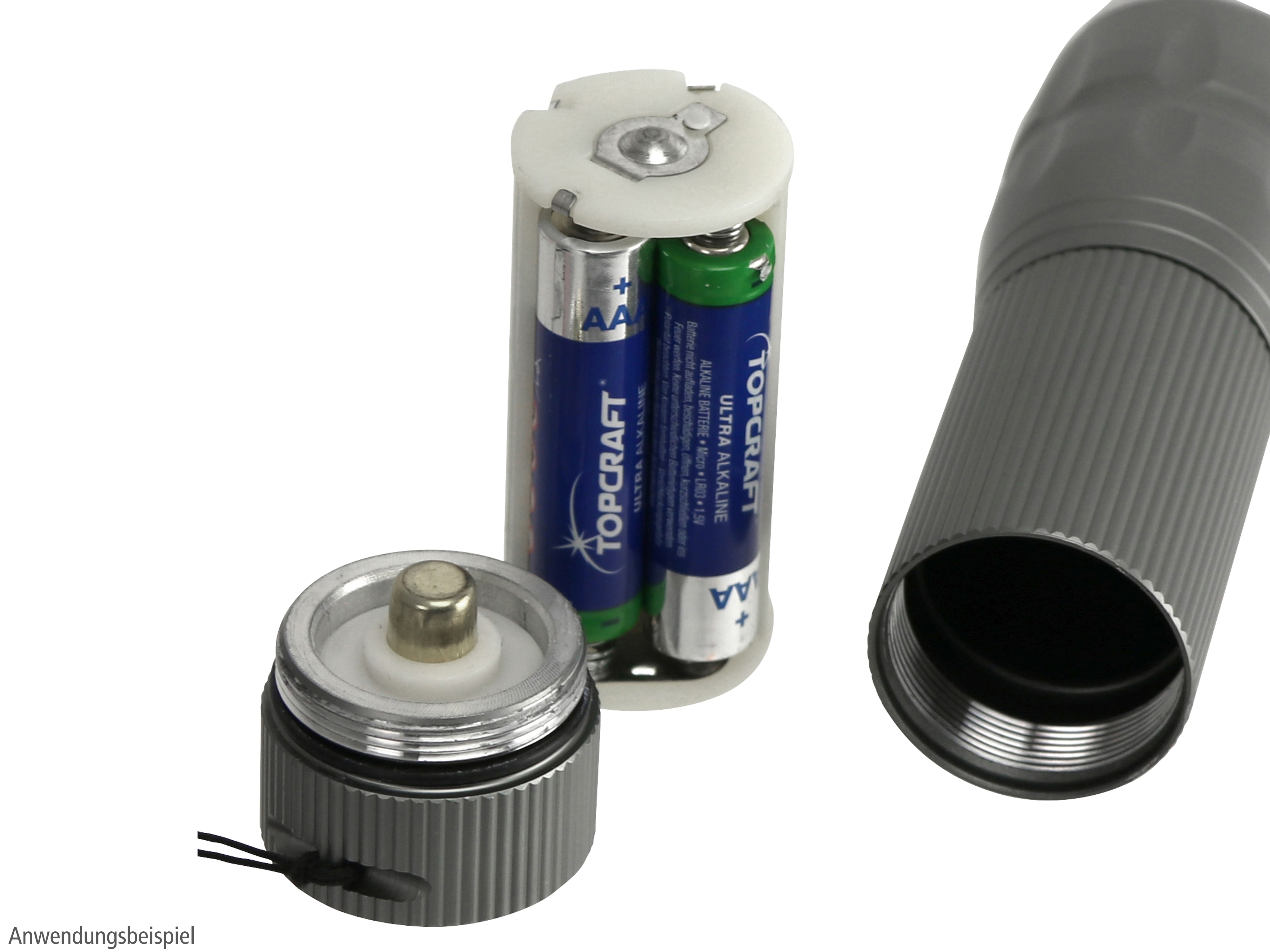 LED-Taschenlampe, WTE-490M-1, Alu, 400 lm, grau LED-Taschenlampe, WTE-490M-1, Alu, 400 lm, grau